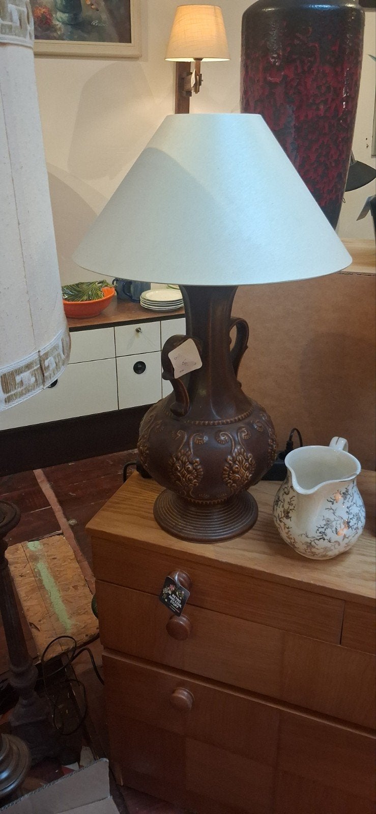westgermany tafel of vloeramp met crèmekleurige kap, Ophalen