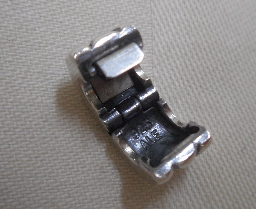 Zilveren Pandora clip Sunburst met 14kt goud nr.2213, Verzenden, Pandora, Zo goed als nieuw, 1 bedel
