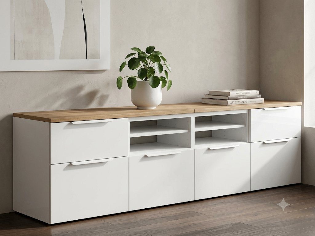 Besta tv kast, Ophalen, Zo goed als nieuw, 200 cm of meer, Minder dan 100 cm