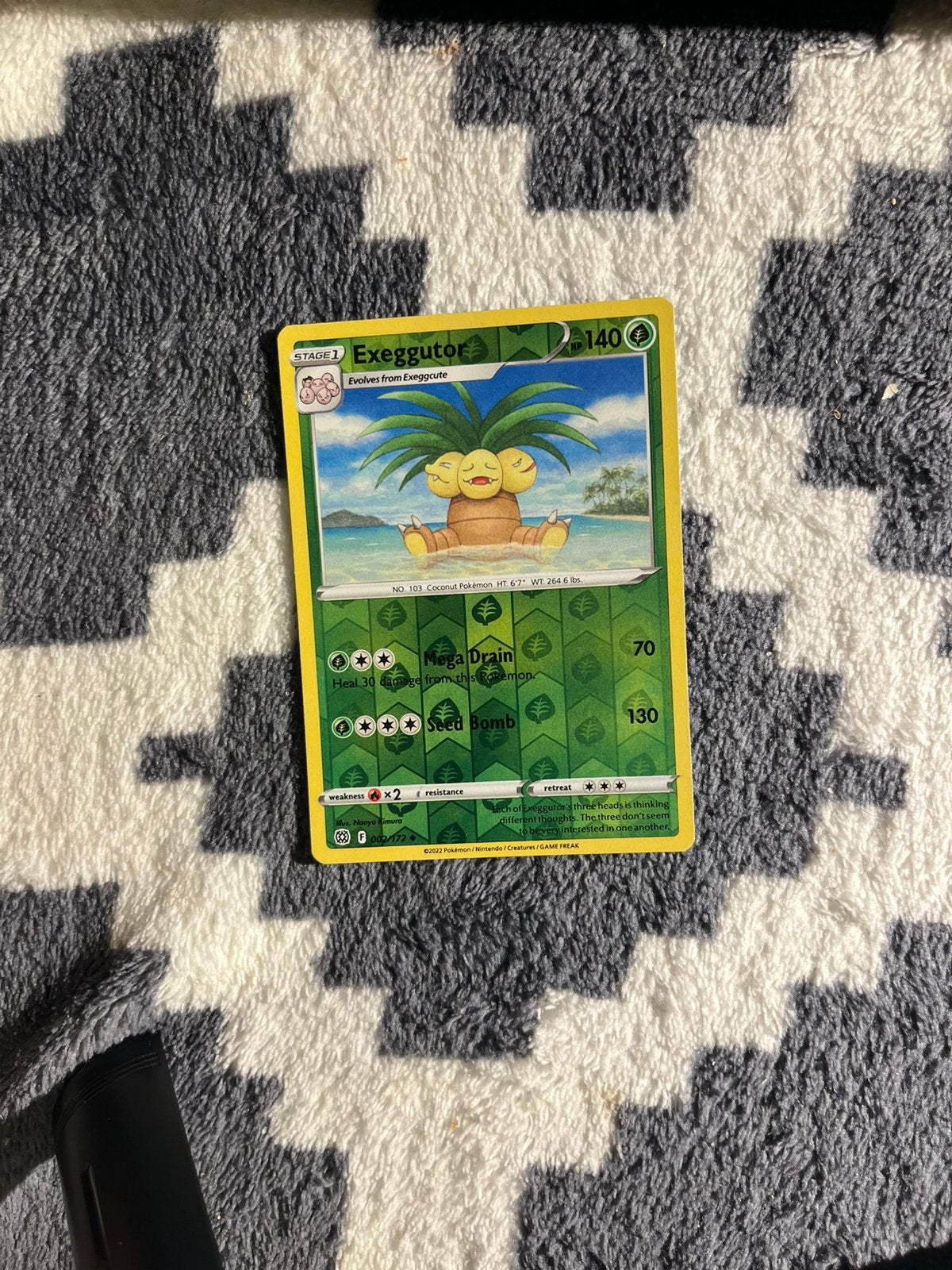 Exeggutor 002/172 Holo Pokémon Kaart - Goede Staat, Ophalen of Verzenden, Zo goed als nieuw, Losse kaart, Foil