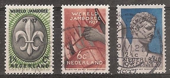 Scouting, Nederland, Jamboree, 1937., Ophalen of Verzenden, Gestempeld, Overige thema's