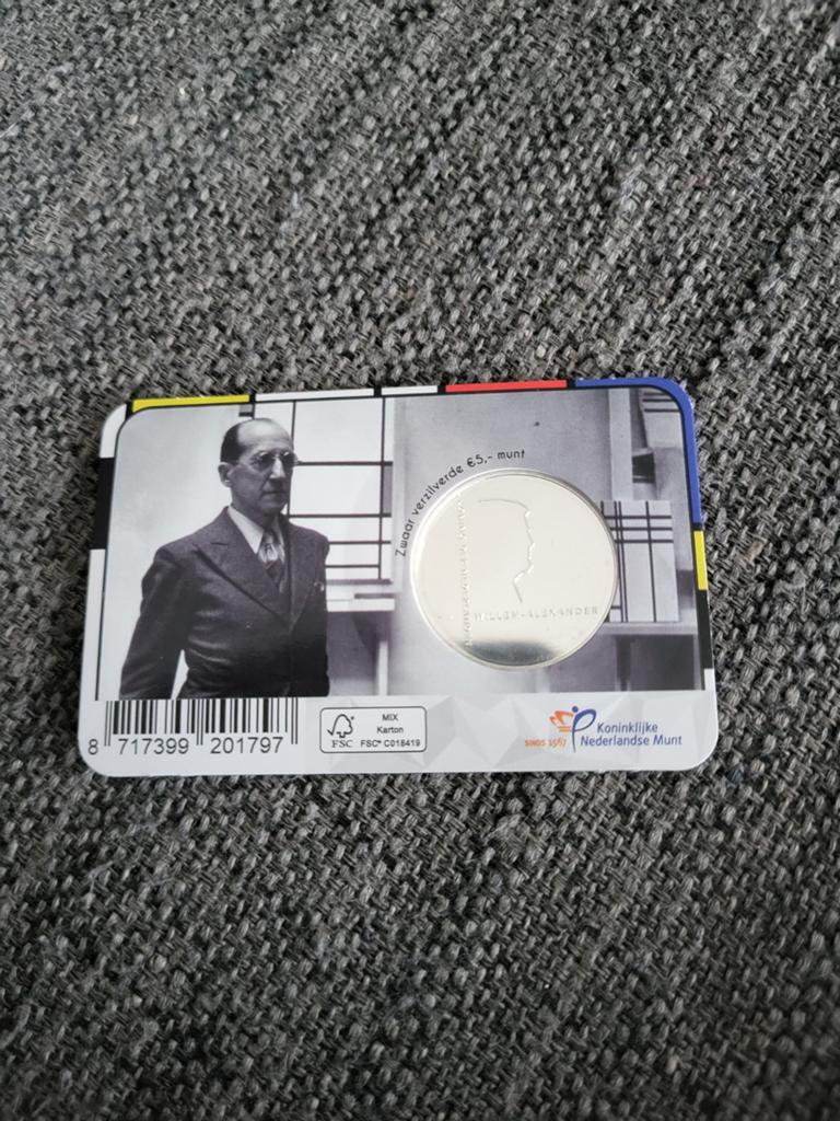 5 euro munt Piet Mondriaan 2022, Ophalen of Verzenden, Euro's, Losse munt