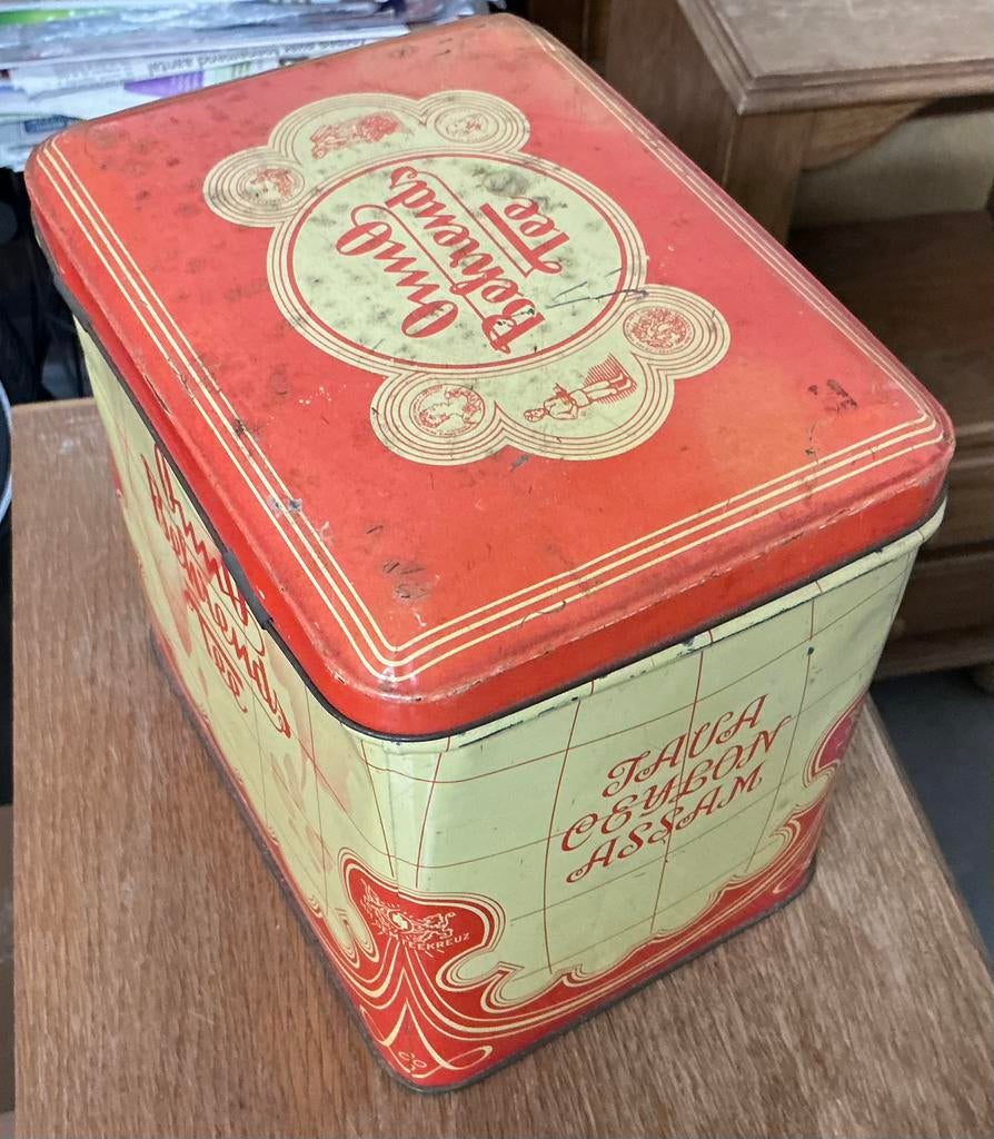 Oud thee blik ONNO BEHRENDS, Ophalen of Verzenden, Gebruikt, Overige merken