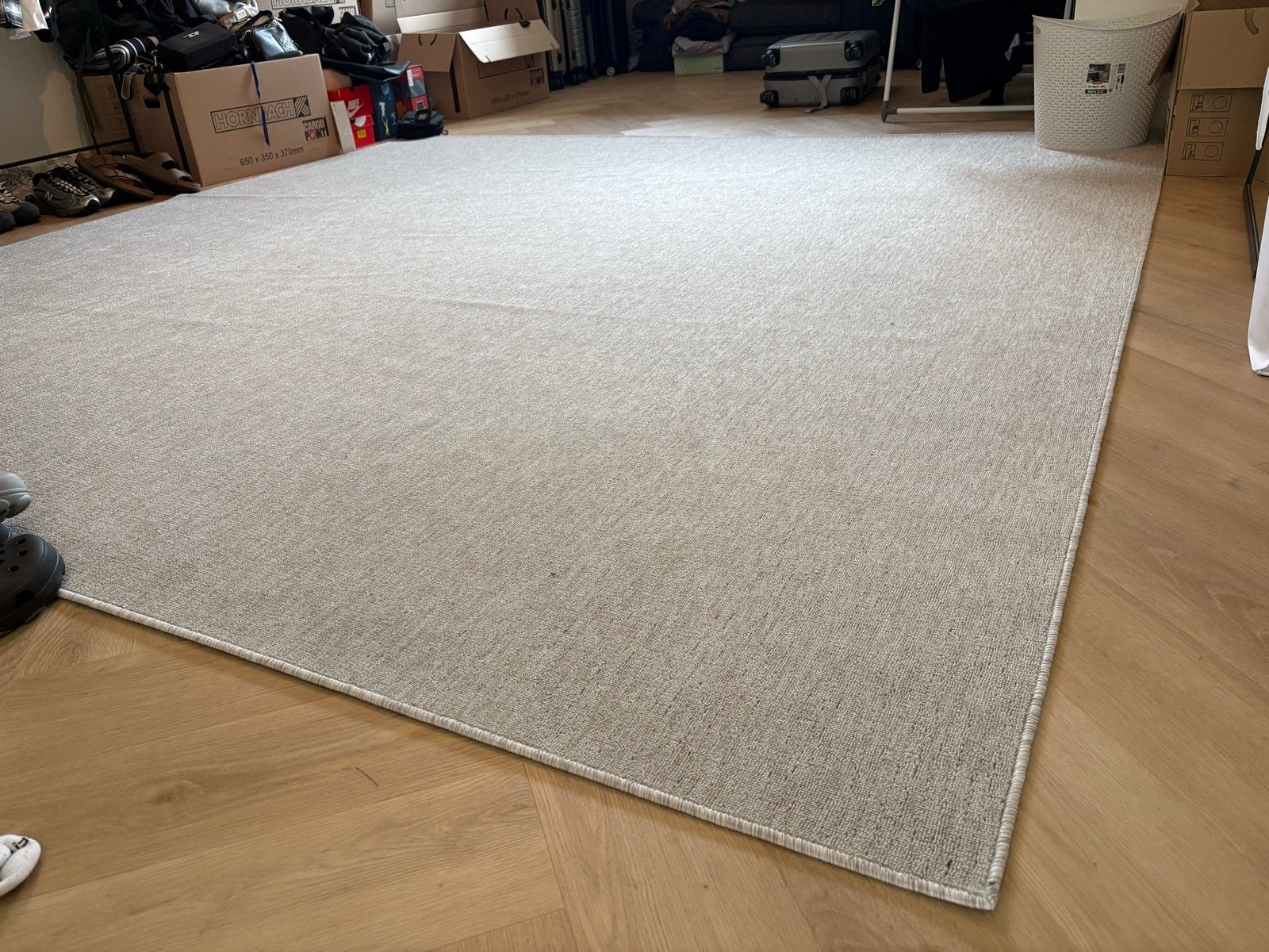 Tapeso Vloerkleed Lush Creme 300x300 cm, Ophalen, Vierkant, Zo goed als nieuw, 200 cm of meer