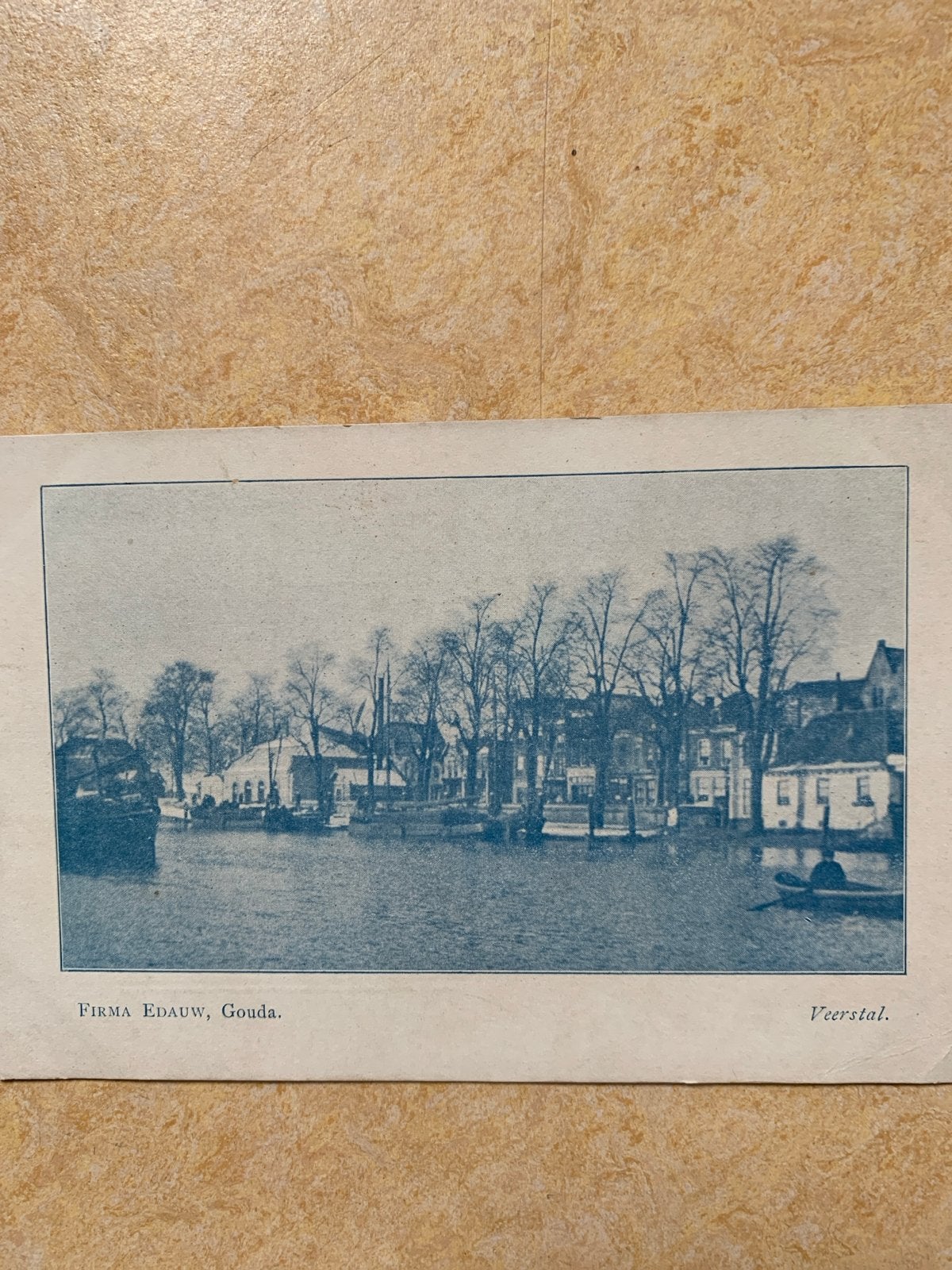 Oude Ansichtkaart Veerstal Gouda - Firma Edauw, Ophalen of Verzenden, Voor 1920, Ongelopen, Zuid-Holland