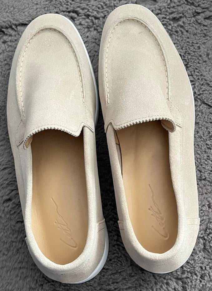 Nieuwe beige suède loafers mt 43, Kleding | Heren, Schoenen, Loafers, Overige kleuren, Nieuw, Ophalen of Verzenden