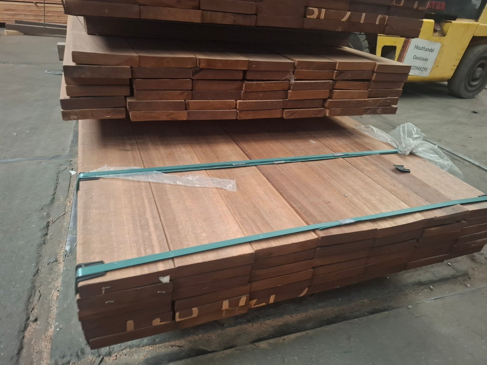 Hardhout vlonderplanken glad 395 cm bezorgen mogelijk, Tuin en Terras, Terrasdelen en Vlonders, Ophalen, Nieuw, A, Hout