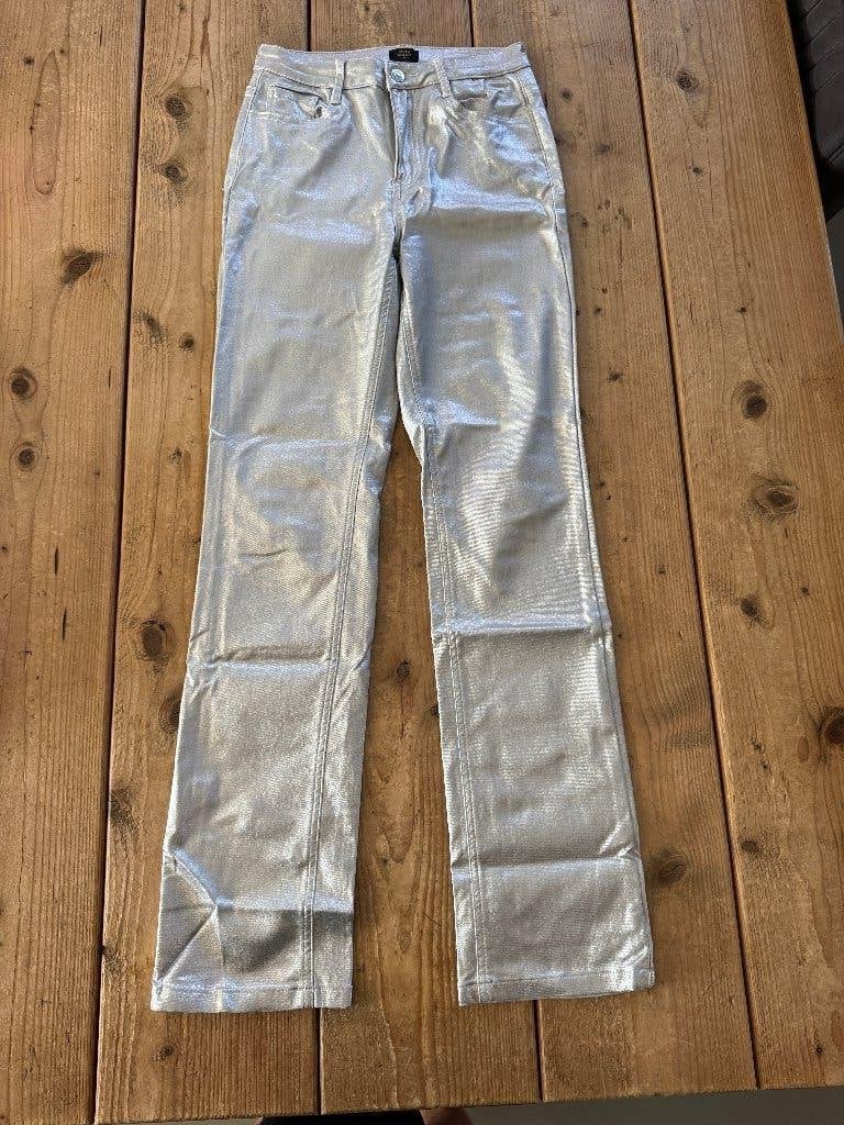 Seven Sisters zilveren broek maat M, Kleding | Dames, Seven Sisters, Ophalen of Verzenden, Zo goed als nieuw, Maat 36 (S)