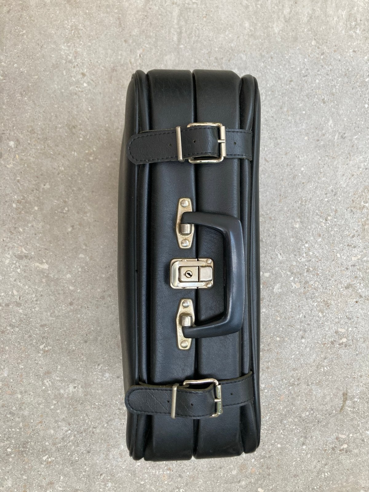Vintage Zwarte Skai Pilotenkoffer - Flexibele Diepte, 40 tot 60 cm, Gebruikt, 20 tot 30 cm, Zwart
