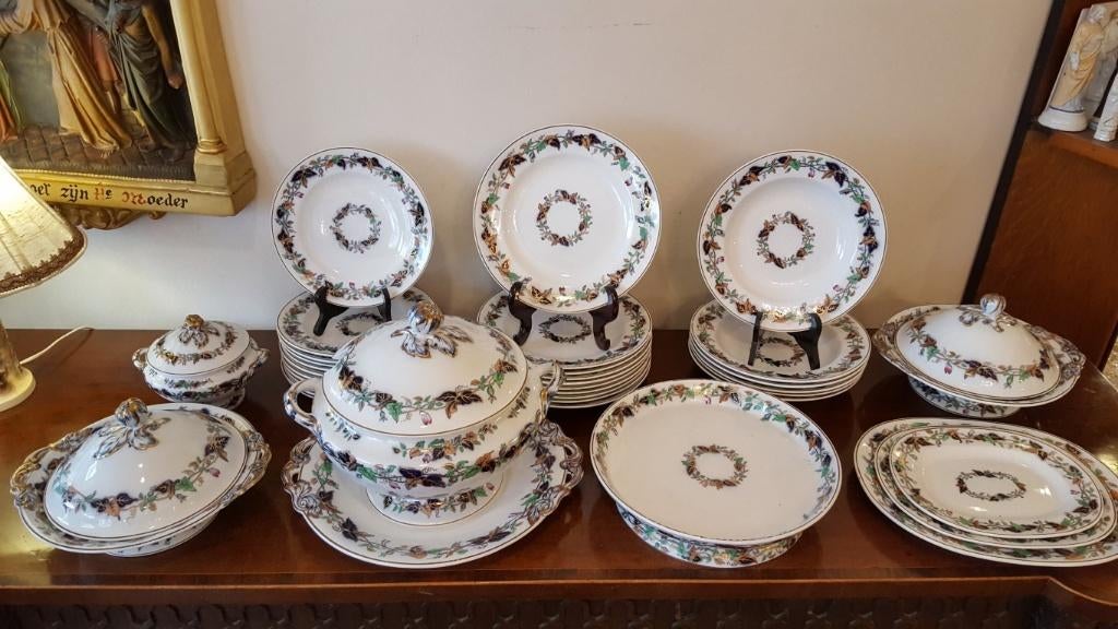 eet servies compleet Minton and Boyle Engeland Victoriaans, Antiek en Kunst, Antiek | Servies compleet, Ophalen