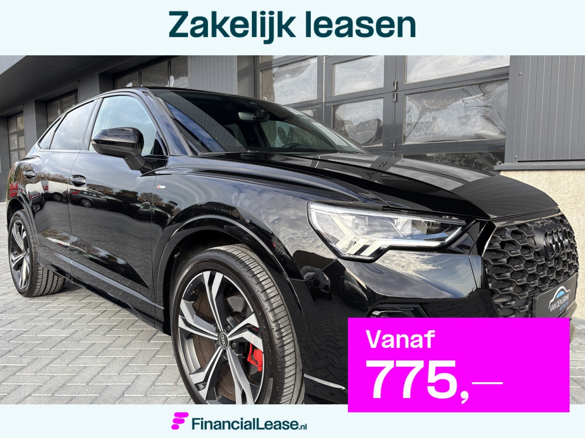 Audi Q3 Sportback 35 TFSI S-Line Pano Sfeerverlichting, 4 cilinders, 1505 kg, Leder en Stof, Zwart