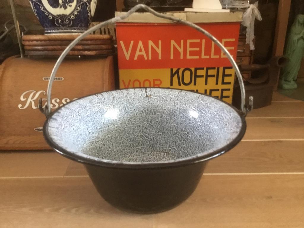 Emaille ketel met hengsel., Ophalen of Verzenden