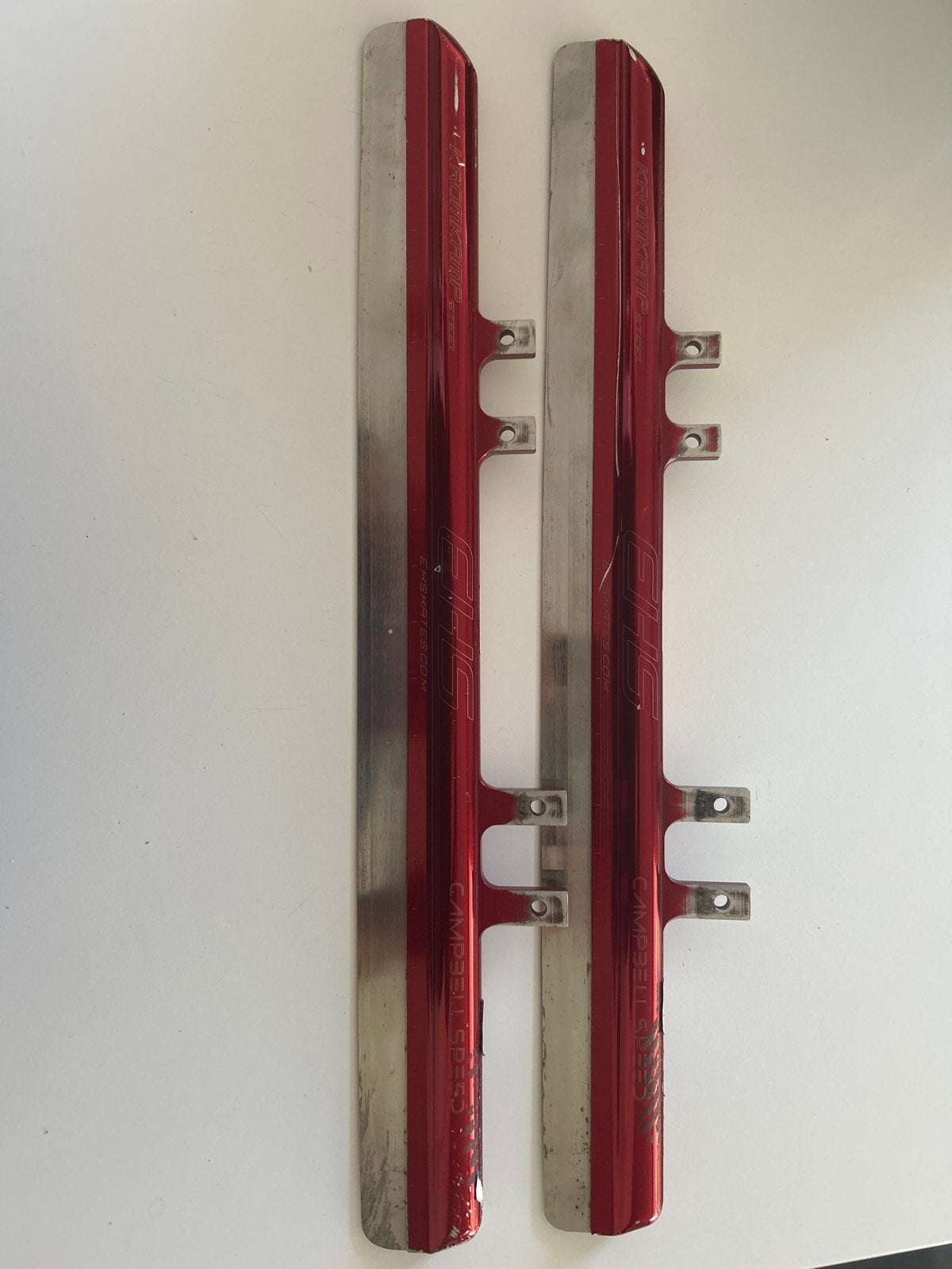 2 sets EHS shorttrack ijzers 17 inch QCS, Ophalen of Verzenden, Gebruikt, Overige typen, Overige merken