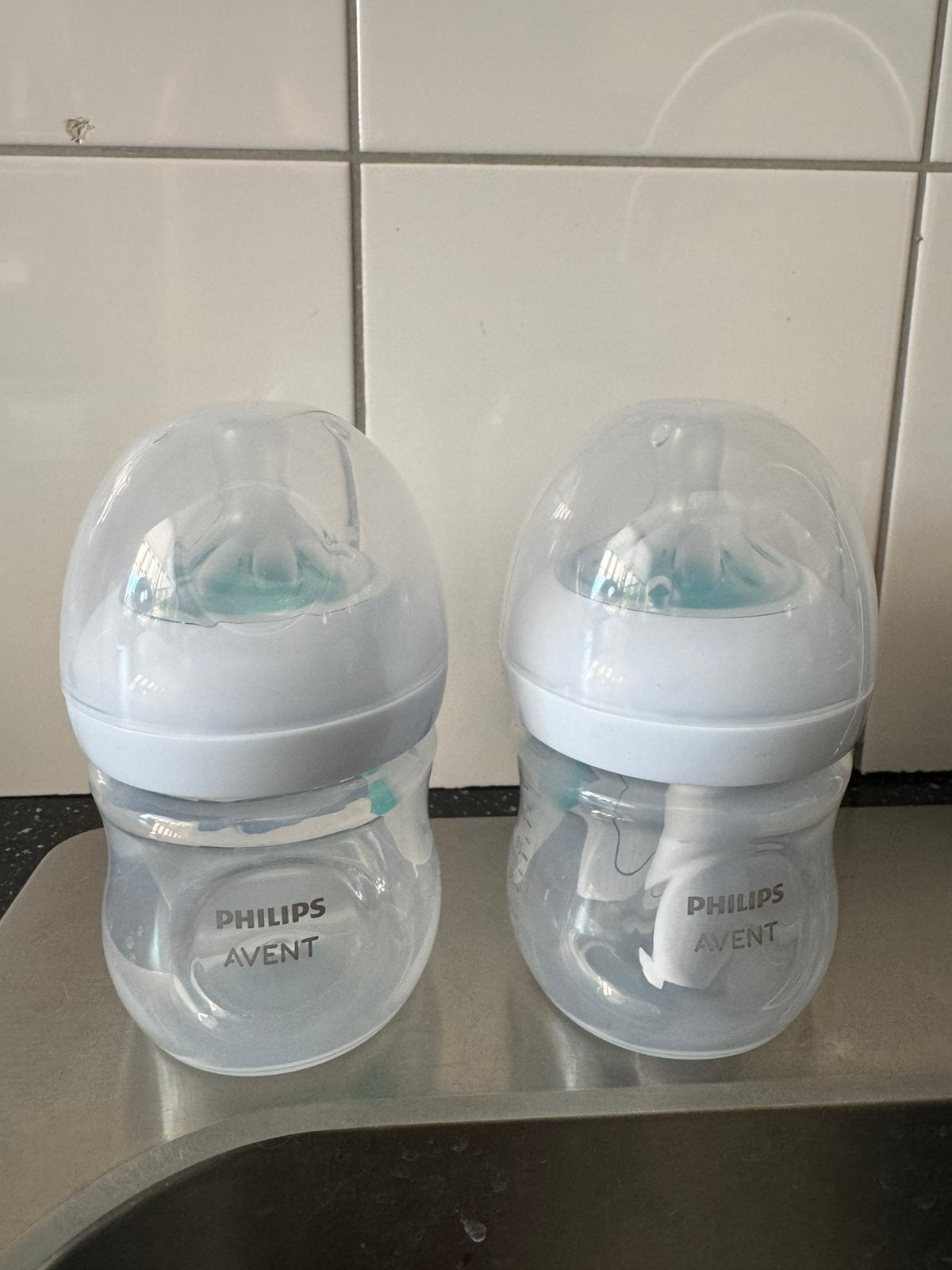 2 drinkflessen philips avent 125 ml, Ophalen, Zo goed als nieuw, Sterilisator