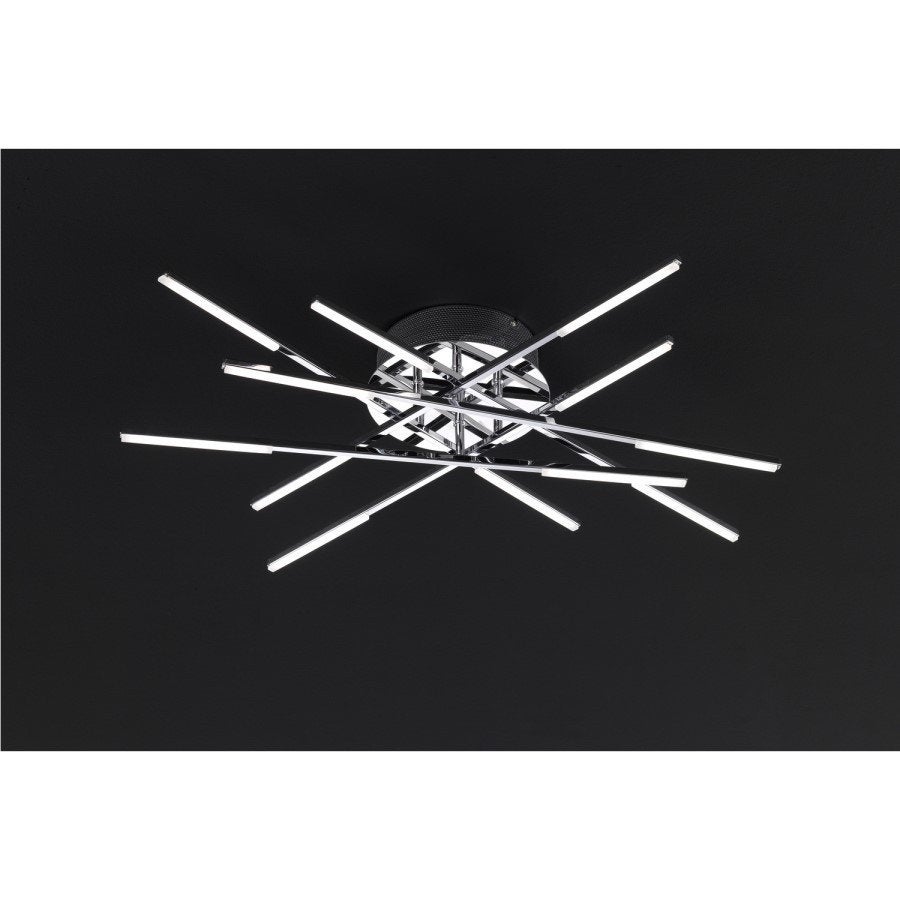Wofi Forte 9018.12.01.5000 plafondlamp led 12x2,8W chroom, Huis en Inrichting, Lampen | Plafondlampen, Nieuw, Kunststof, Metaal