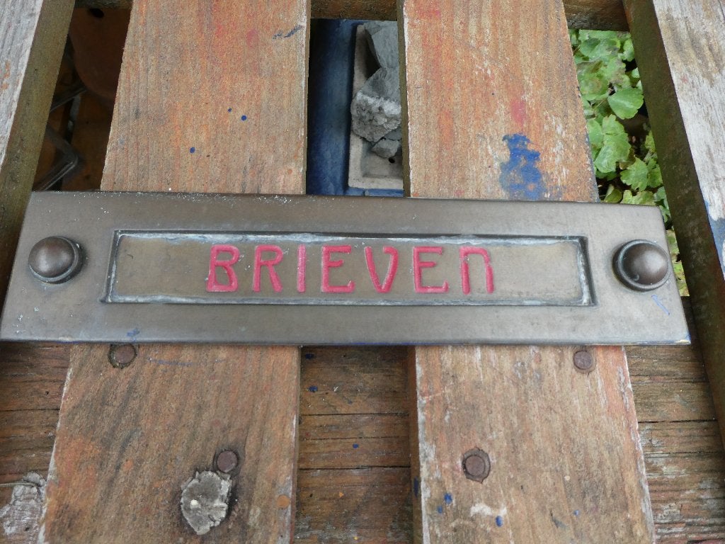 Ouderwetse brievenbus, Ophalen of Verzenden, Gebruikt, Overige materialen, Brievenbusklep