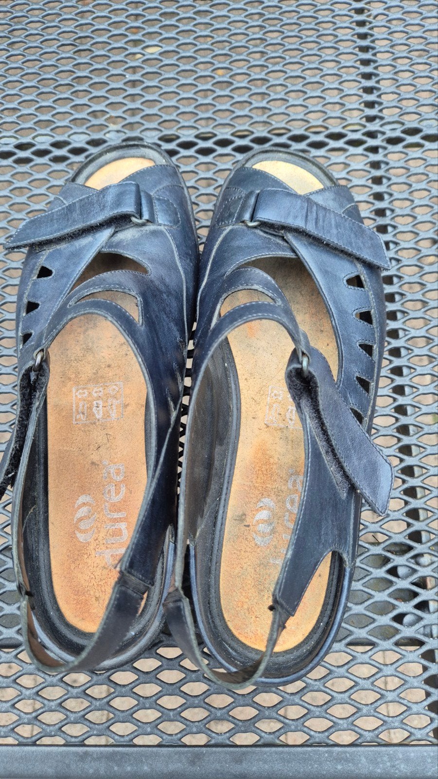 Durea donkerblauwe zomerschoenen, maat 40, wijdte H, Durea, Blauw, Zo goed als nieuw, Sandalen of Muiltjes