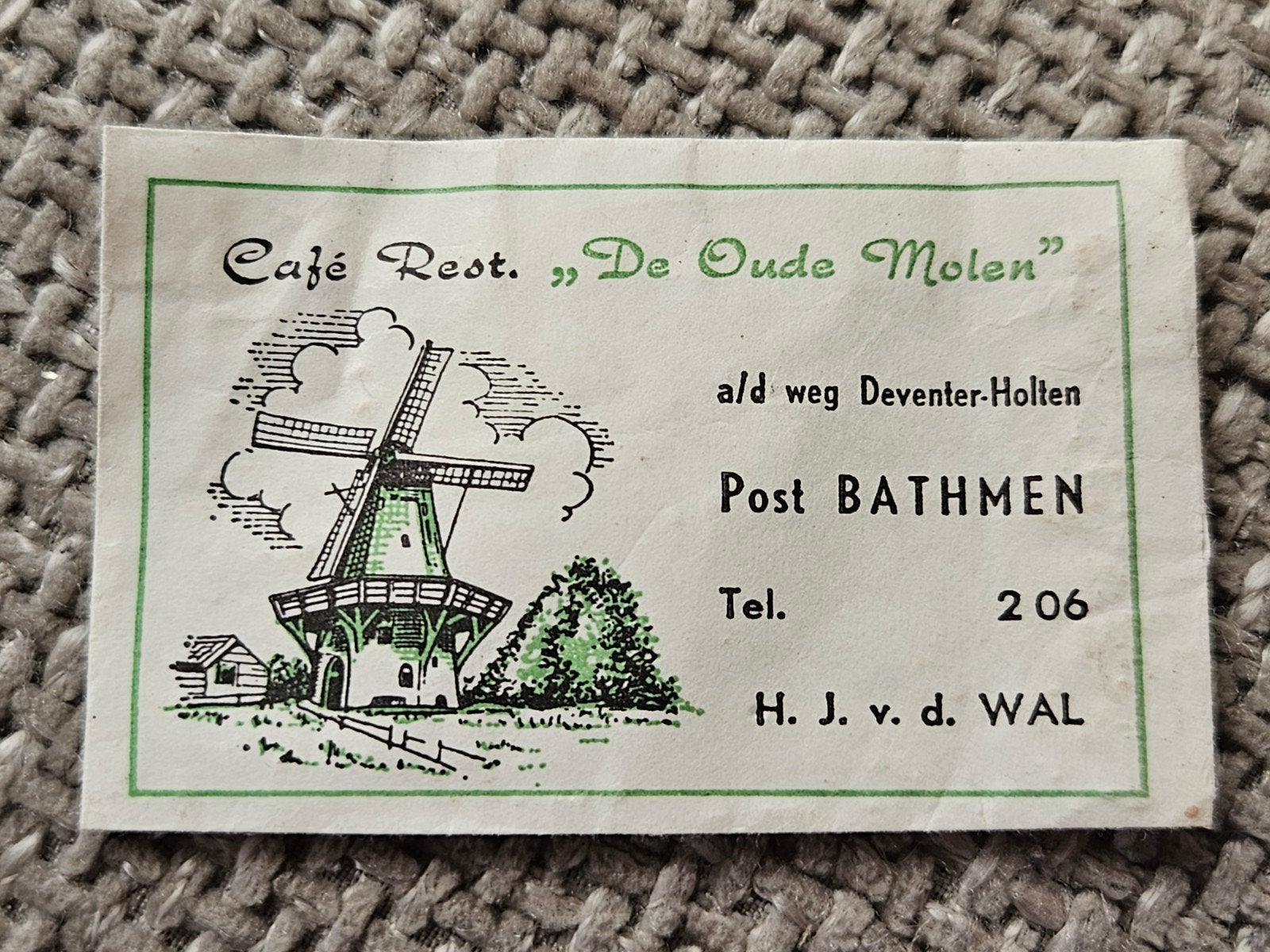 Bathmen cafe rest de oude molen, Verzamelen, Ophalen of Verzenden