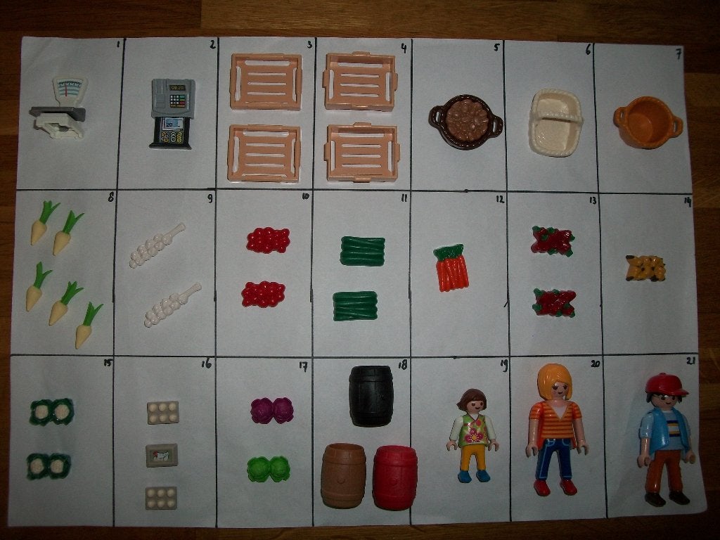 Groente fruit, bloemkool, kist, vat, mand, kassa, Ophalen of Verzenden, Nieuw, Complete set