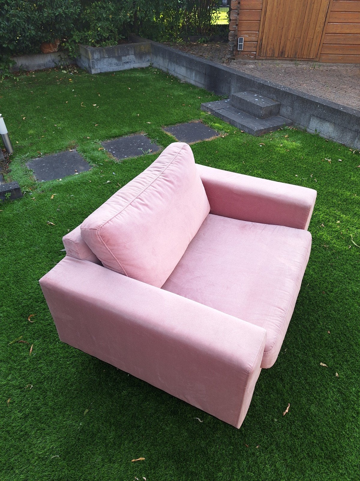 Loveseat - 121x86 cm - Gebruikt met verkleuring, Ophalen, Gebruikt, 75 tot 100 cm