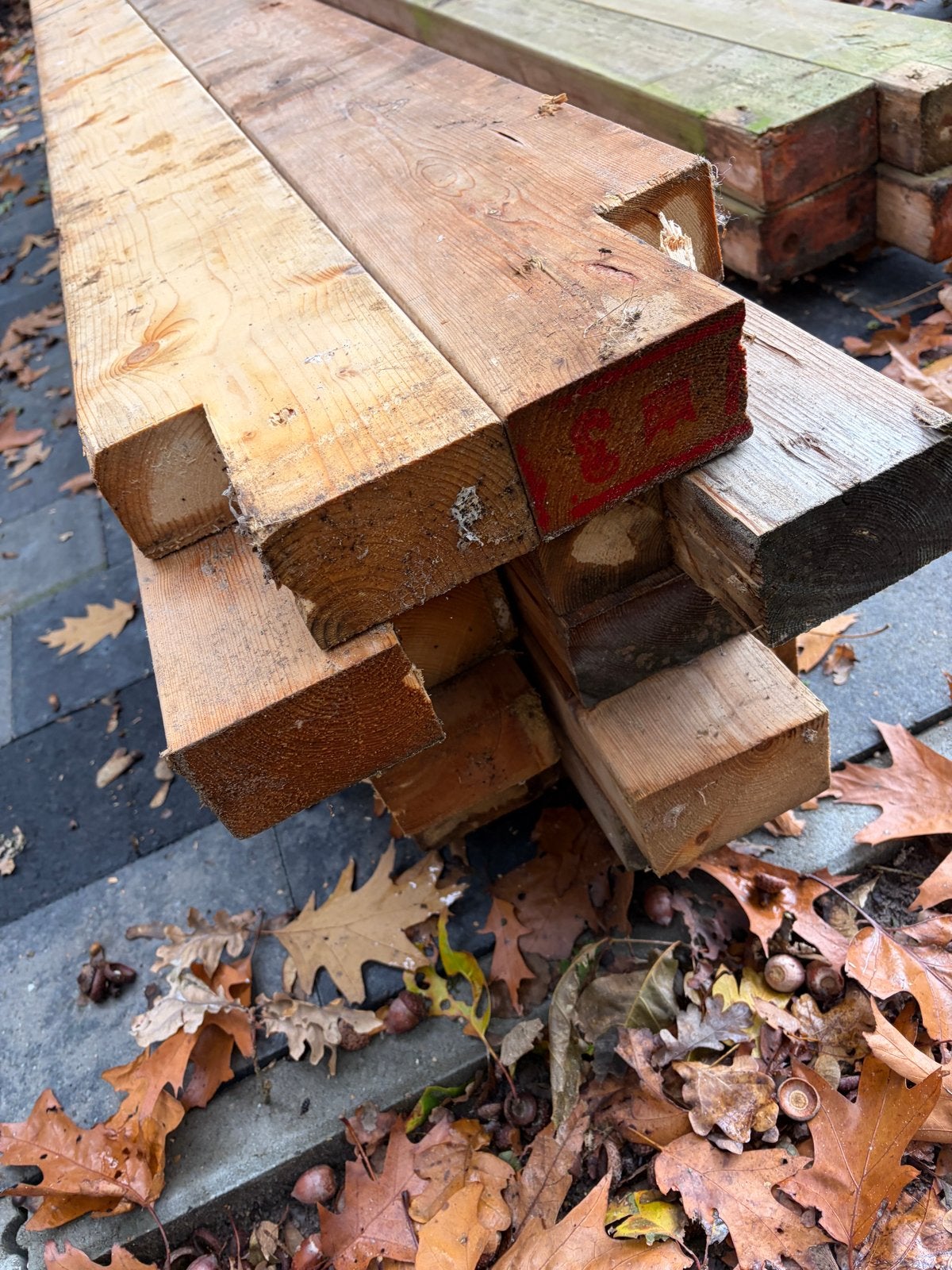 Vuren balken 6x15cm, 270cm lang (10 stuks), Doe-het-zelf en Verbouw, Ophalen, Gebruikt, 250 tot 300 cm, 50 mm of meer