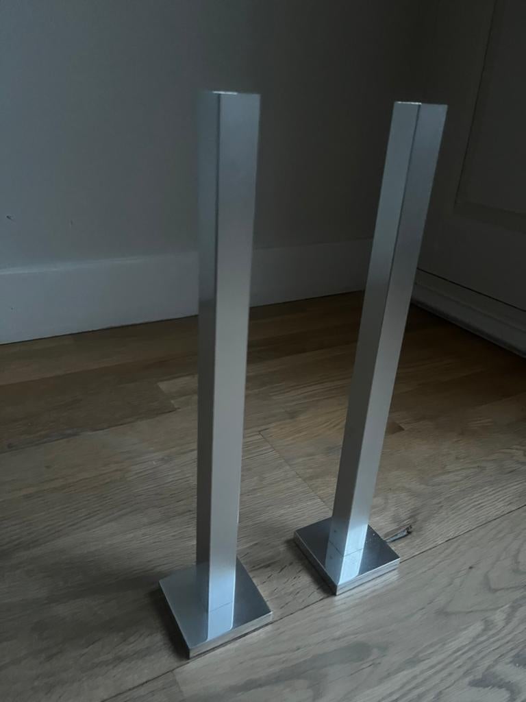 2x amabiente kandelaars aluminium, Ophalen of Verzenden, Zo goed als nieuw, Metaal