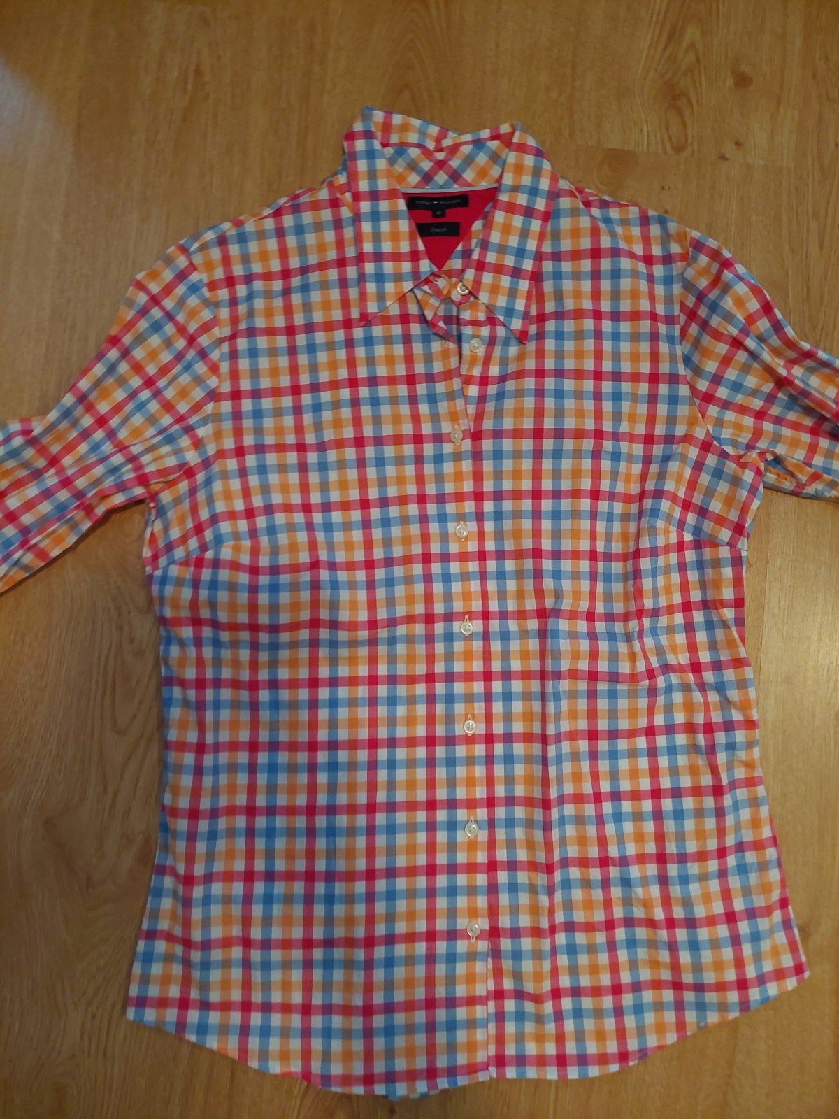 Geruite blouse in vrolijke kleuren, Meerkleurig, Maat 46/48 (XL) of groter, Ophalen of Verzenden, Zo goed als nieuw