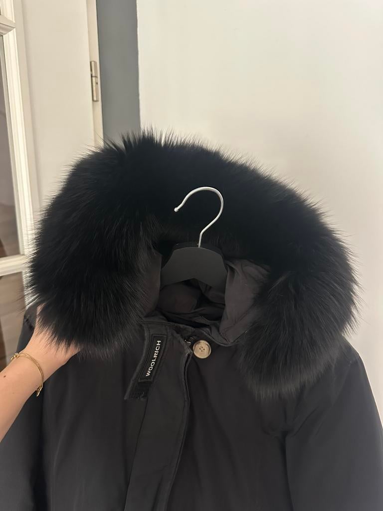 Woolrich parka jas dames, Ophalen of Verzenden, Zo goed als nieuw, Maat 38/40 (M), Zwart