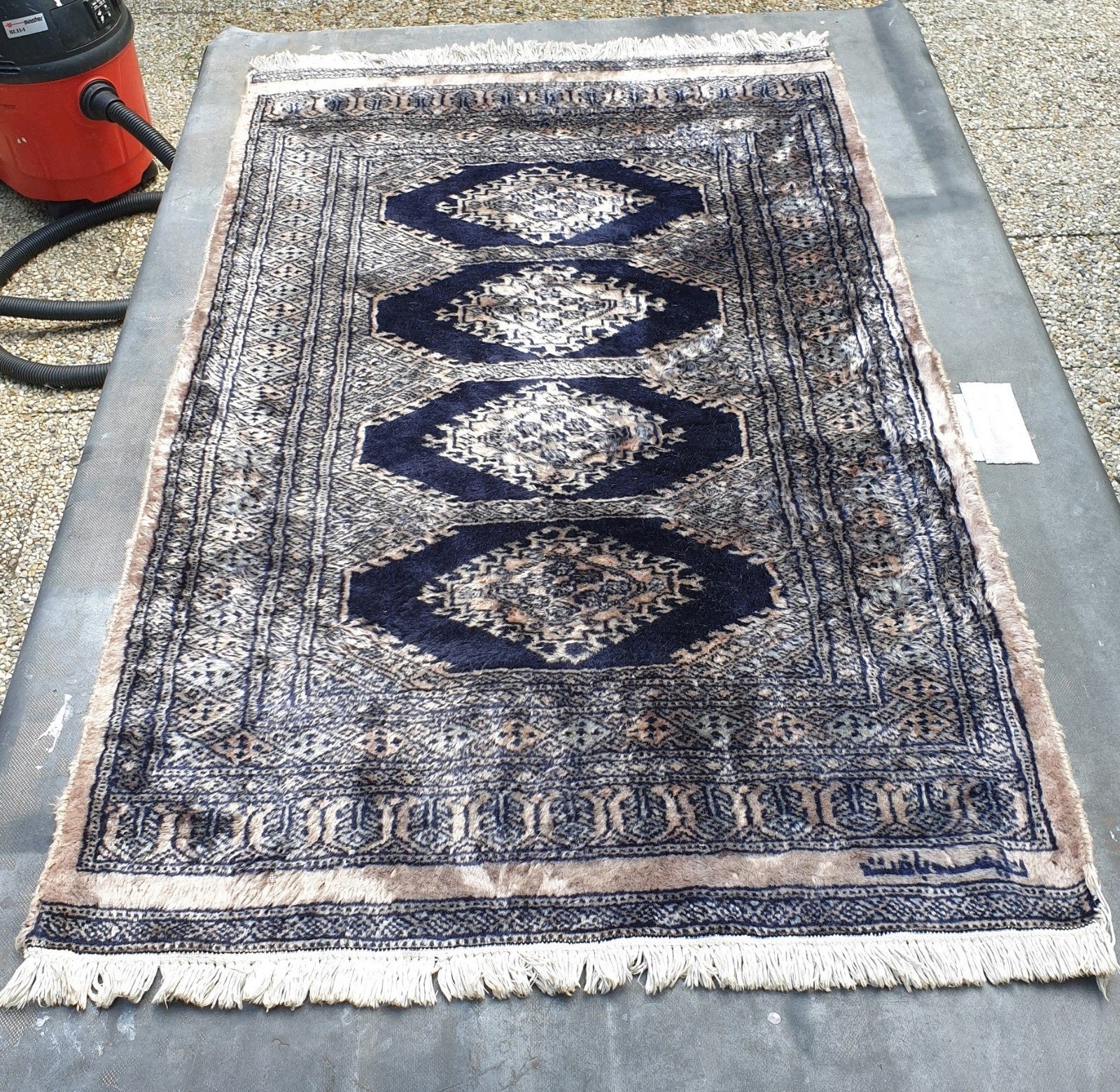 Vloerkleed bokhara 125x80 cm in goede staat, Gebruikt, 100 tot 150 cm, Crème, Rechthoekig