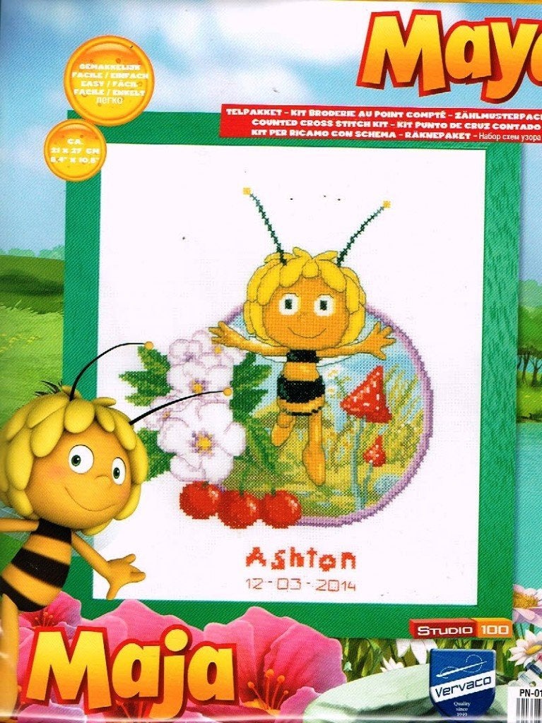 Cado aanbieding maya de bij borduurpakket geboorte, ASHTON, Ophalen of Verzenden, Nieuw, Handborduren, Borduurpakket