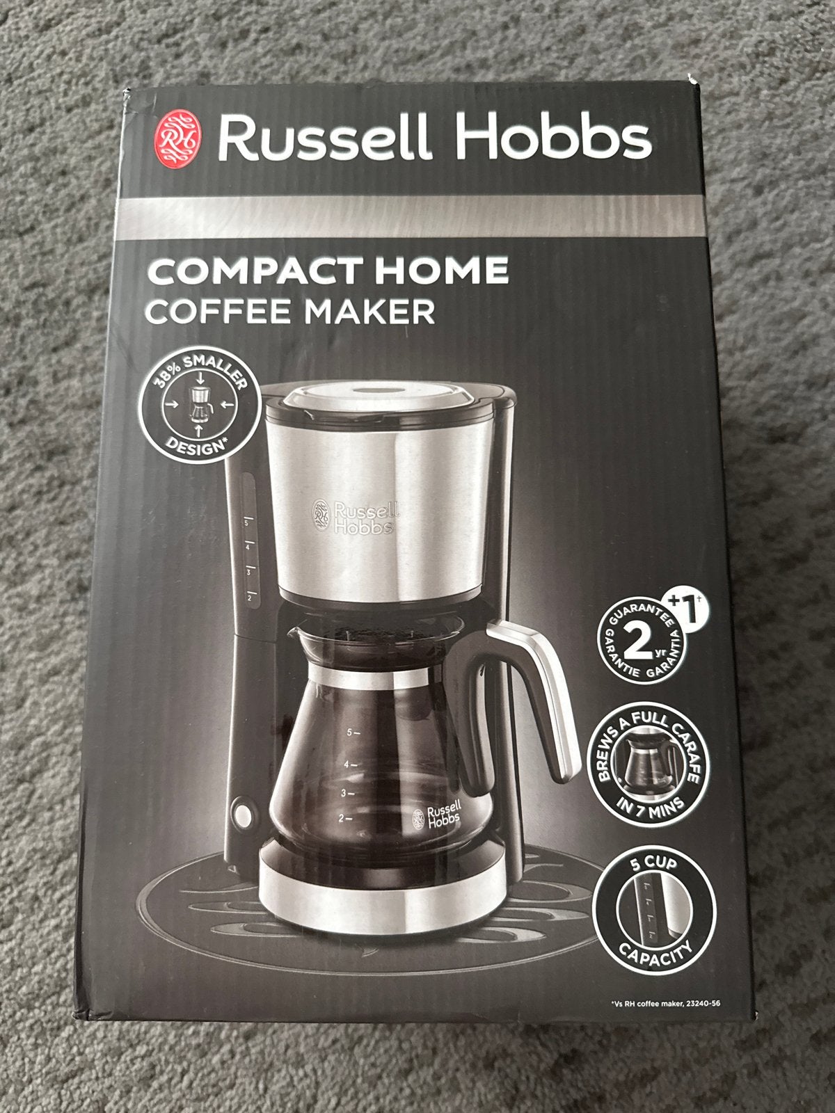Russell Hobbs Compact Home Koffiezetapparaat - Nieuw!, Witgoed en Apparatuur, Ophalen, Gemalen koffie, 4 tot 10 kopjes, Koffiemachine