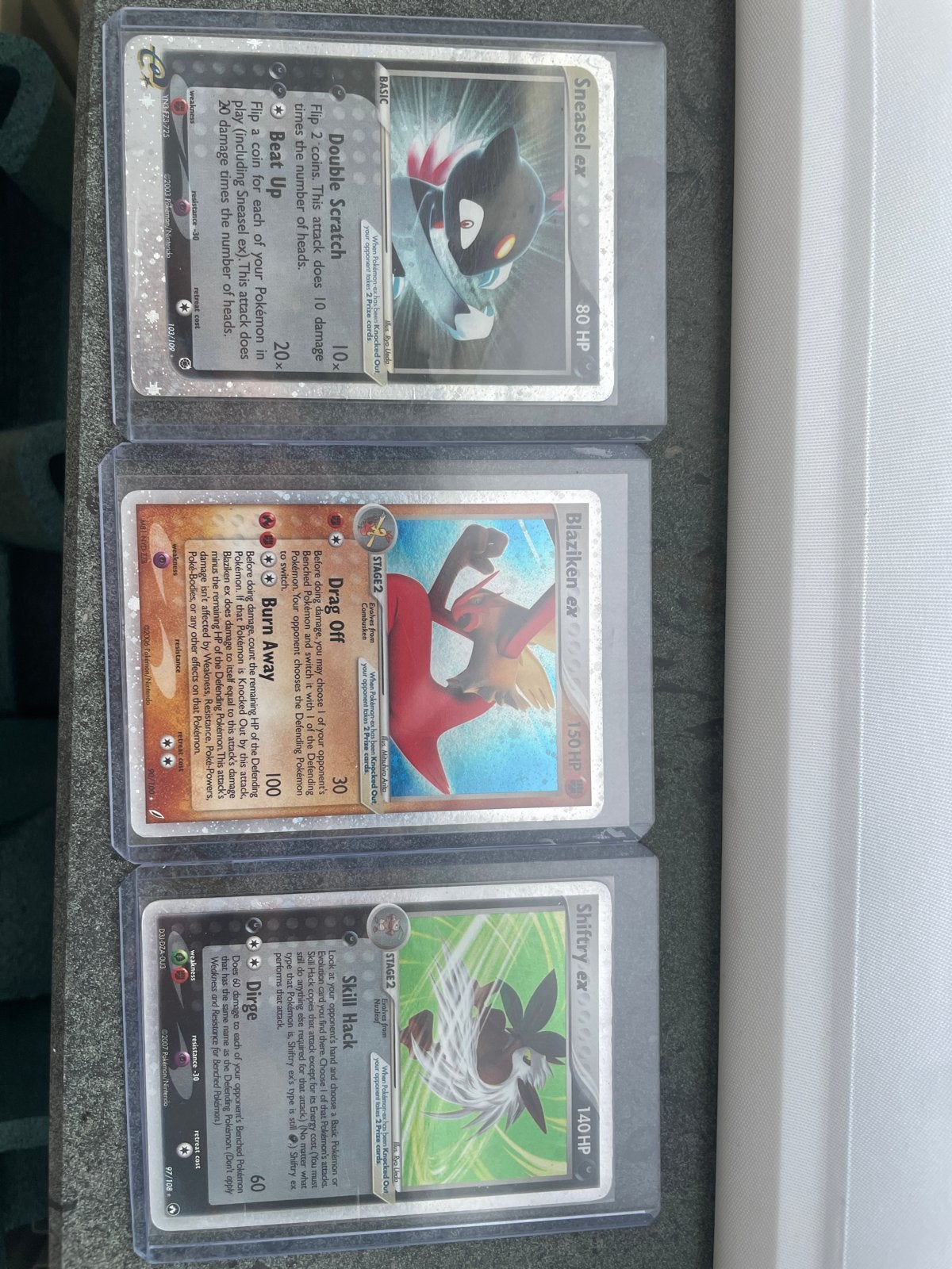 Pokémon EX Kaarten: Sneasel, Blaziken, Shiftry, Ophalen, Gebruikt, Meerdere kaarten