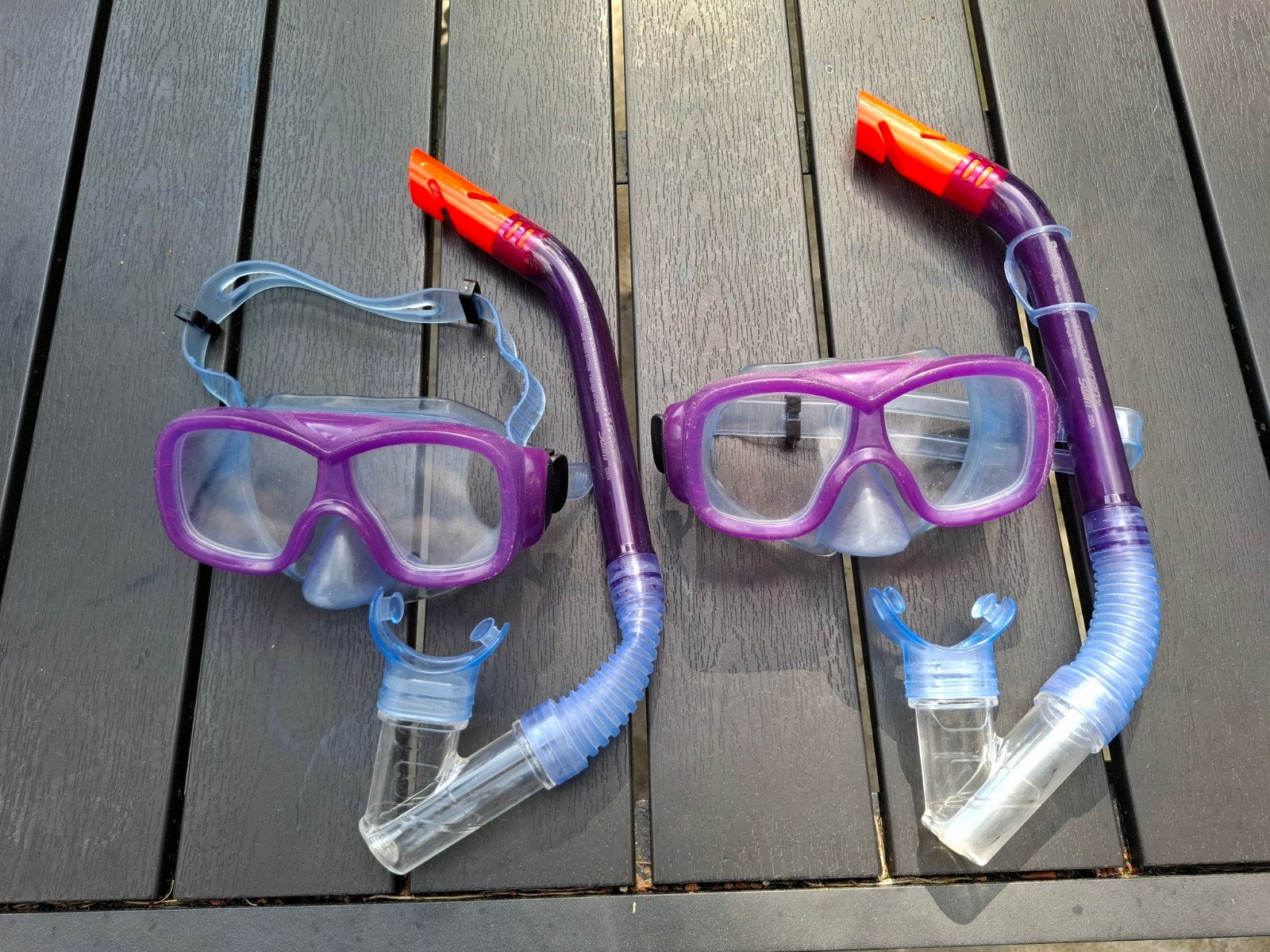 2 snorkelsets voor kids, Watersport en Boten, Ophalen, Zo goed als nieuw, Snorkelmasker