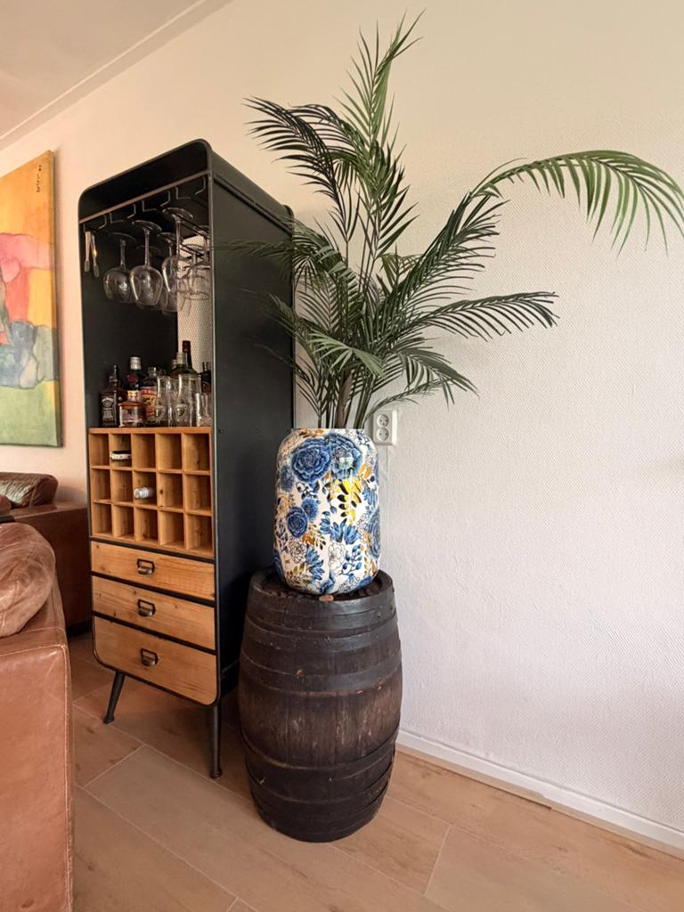 Decoratief houten wijnvat, Ophalen, Zo goed als nieuw