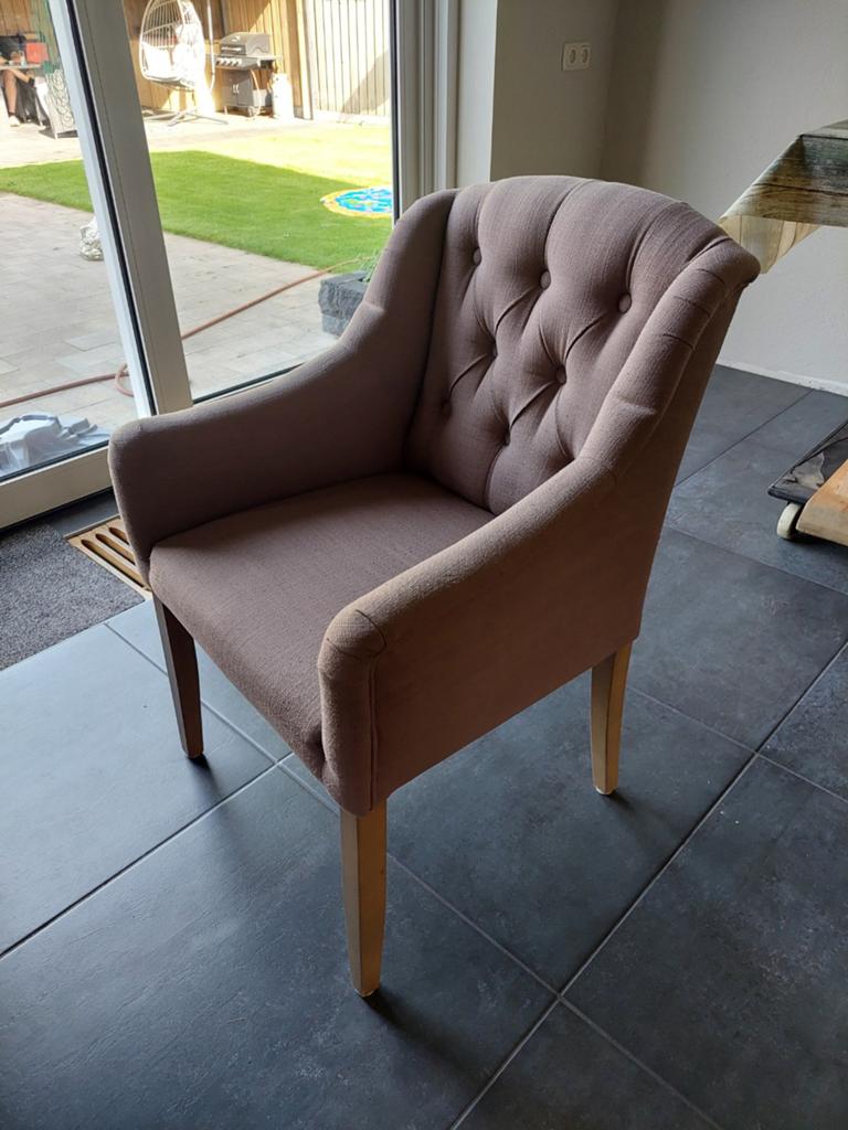 6 eetkamerstoelen, Huis en Inrichting, Stoelen, Ophalen, Gebruikt, Overige kleuren, Stof