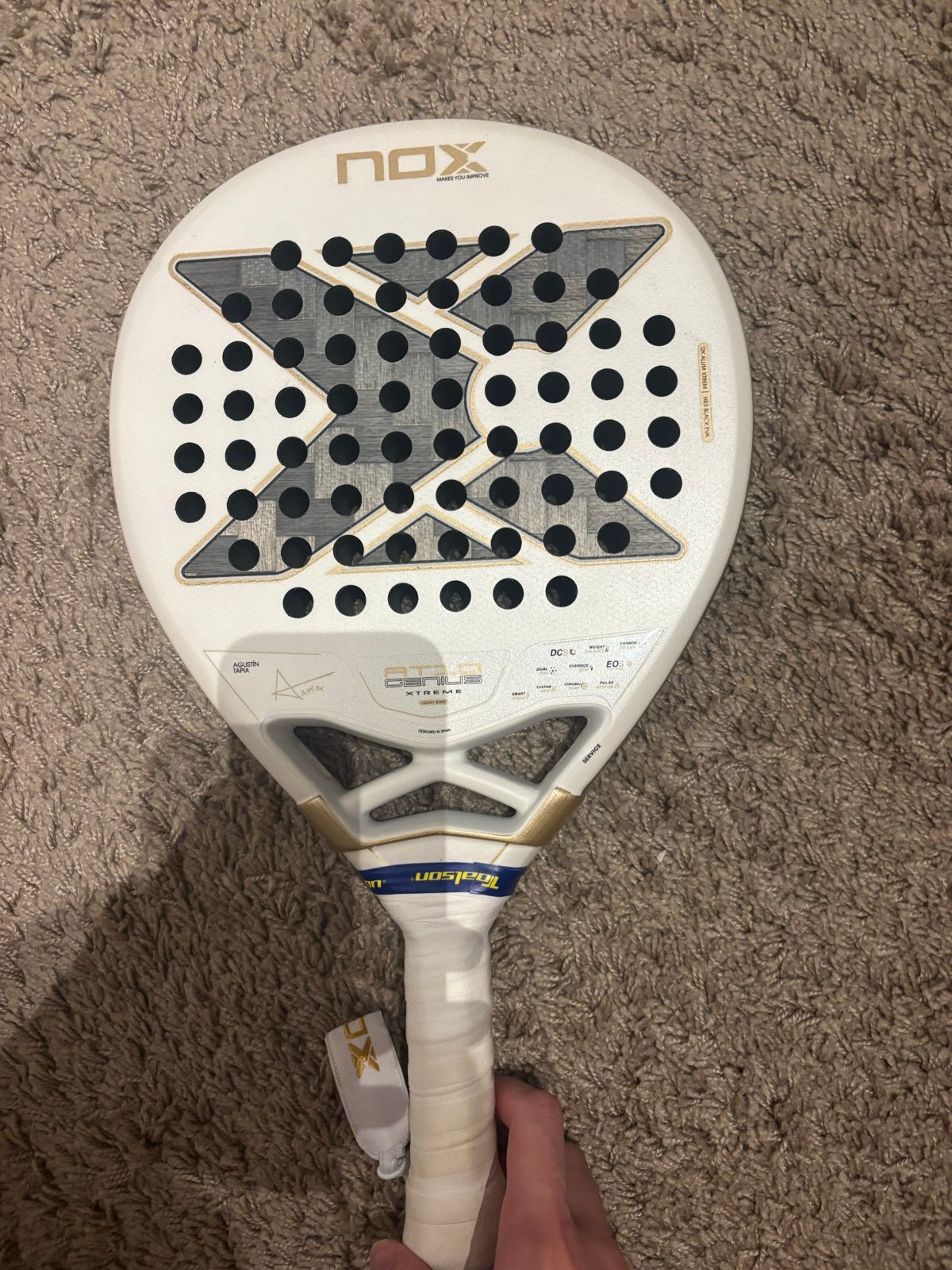 Nox AT10 12K Padel racket - 2x gebruikt, Sport en Fitness, Padel, Ophalen of Verzenden