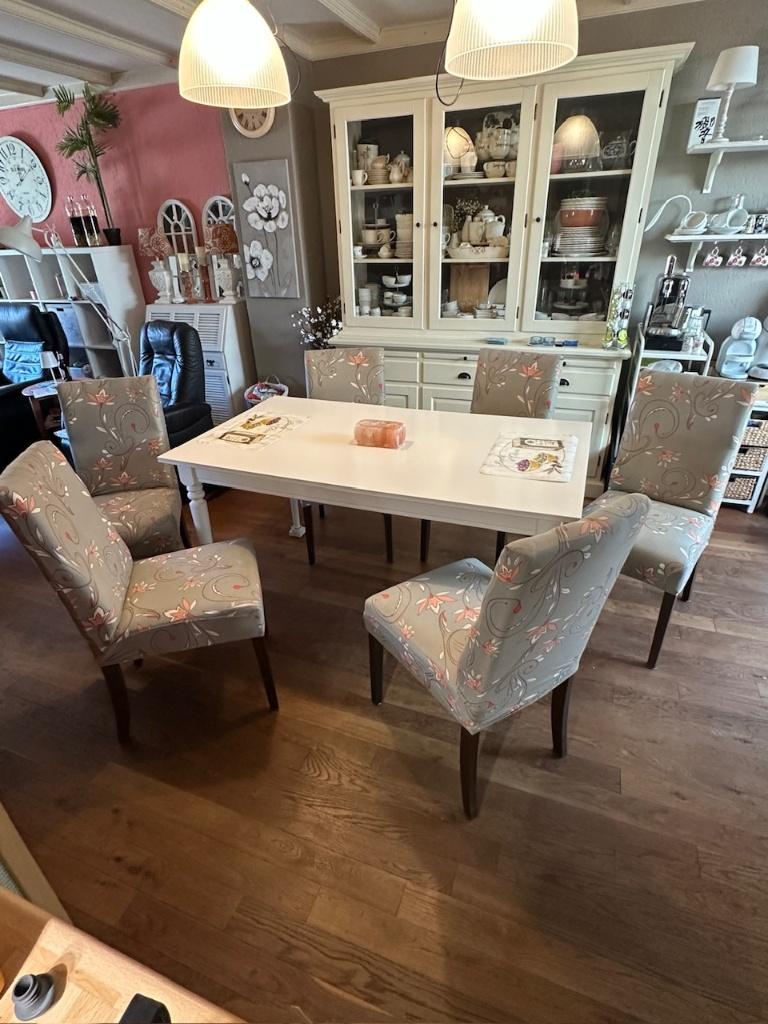 Eetkamerstoelen ( 6 stuks), Huis en Inrichting, Stoelen, Ophalen, Gebruikt, Overige kleuren, Stof
