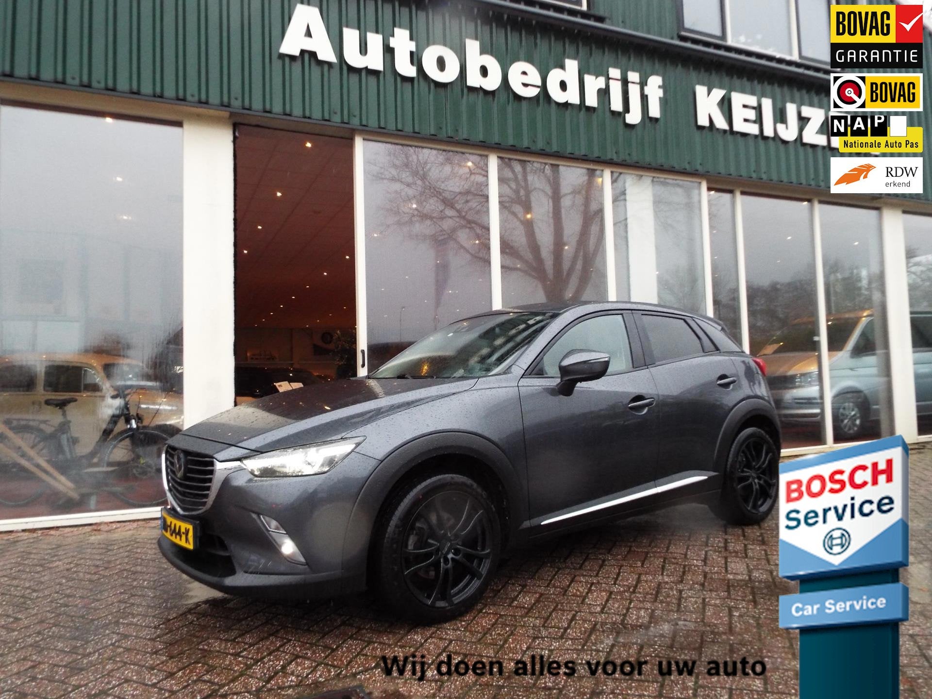 Mazda CX-3 2.0 SkyActiv-G 120 GT-M LEER-CAMERA-NAVI-12MND BO, Auto's, Voorwielaandrijving, Gebruikt, Euro 6, 4 cilinders