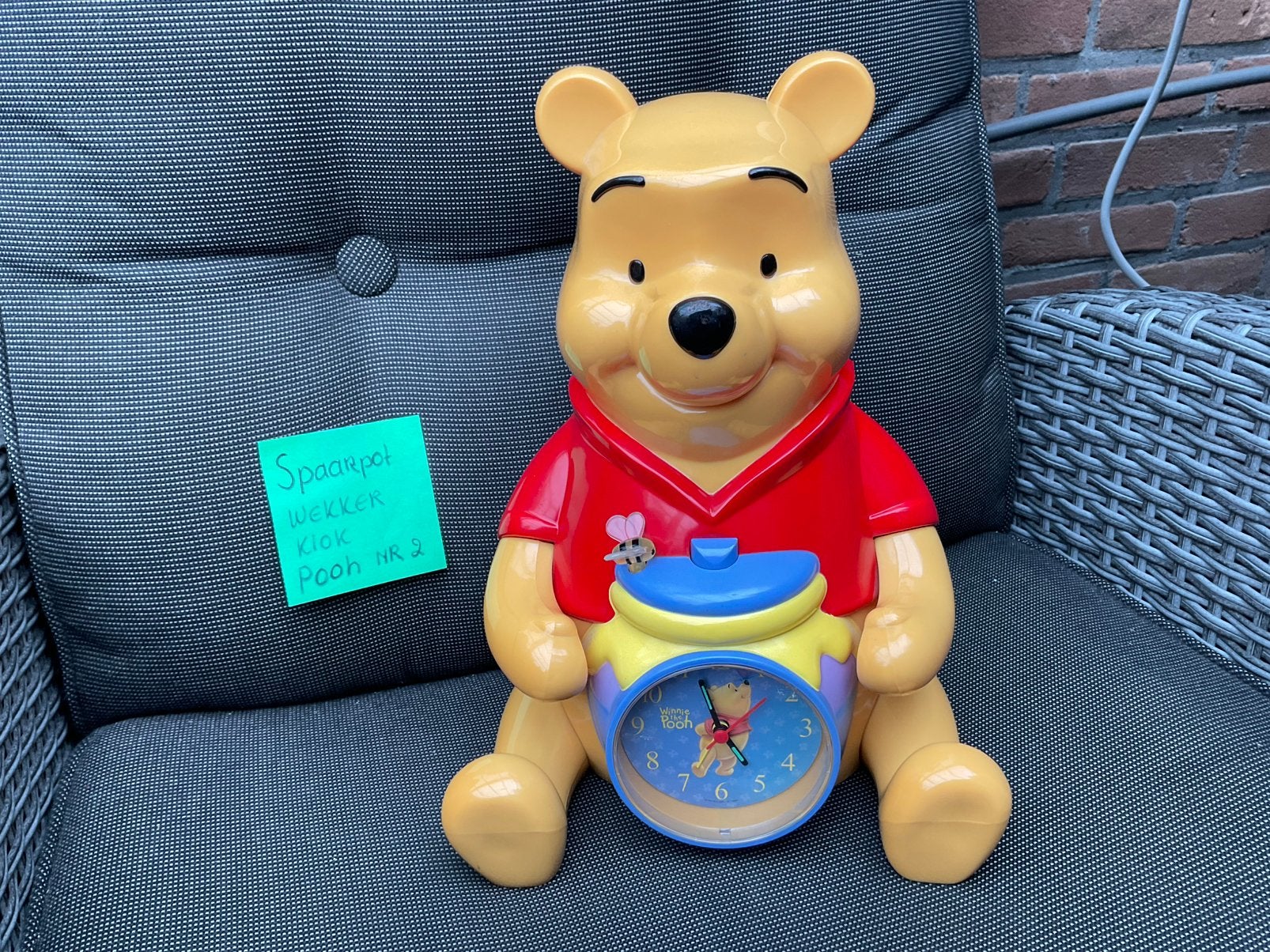 Nieuwe zgan Disney Winnie the Pooh spaarpot Klok en wekker, Verzamelen, Ophalen, Winnie de Poeh of vrienden, Nieuw, Beeldje of Figuurtje