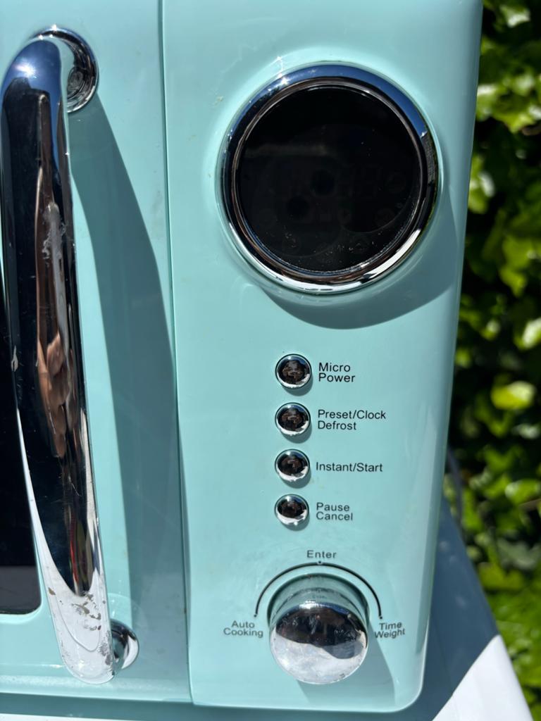 Etna magnetron met glazen schaaltje - Zo goed als nieuw, Ophalen, Draaiplateau, Magnetron, Zo goed als nieuw