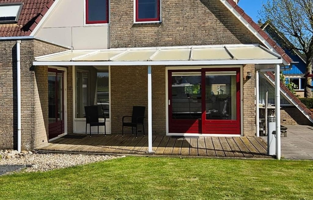 Overkapping aluminium wit, Tuin en Terras, Overkappingen, Ophalen, Gebruikt, Veranda