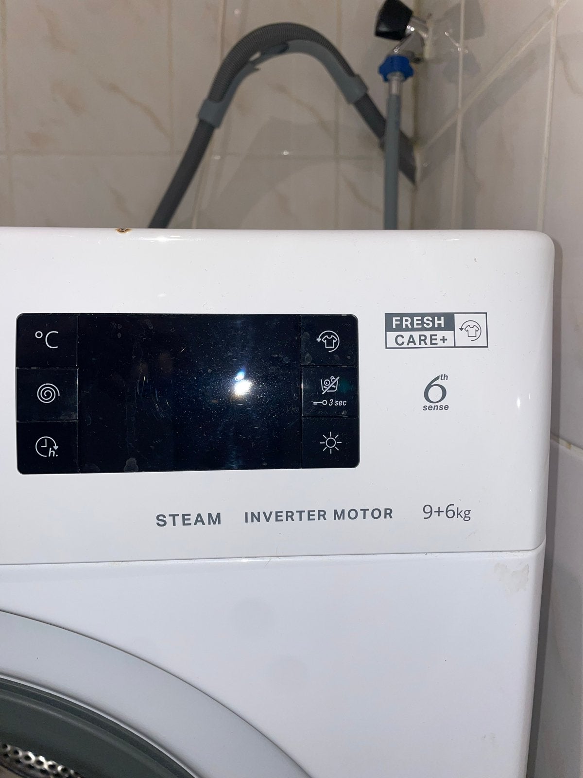 Whirlpool Wasmachine/Droger 9+6kg - Zo goed als nieuw, 1200 tot 1600 toeren, 8 tot 10 kg, Ophalen of Verzenden, Zo goed als nieuw
