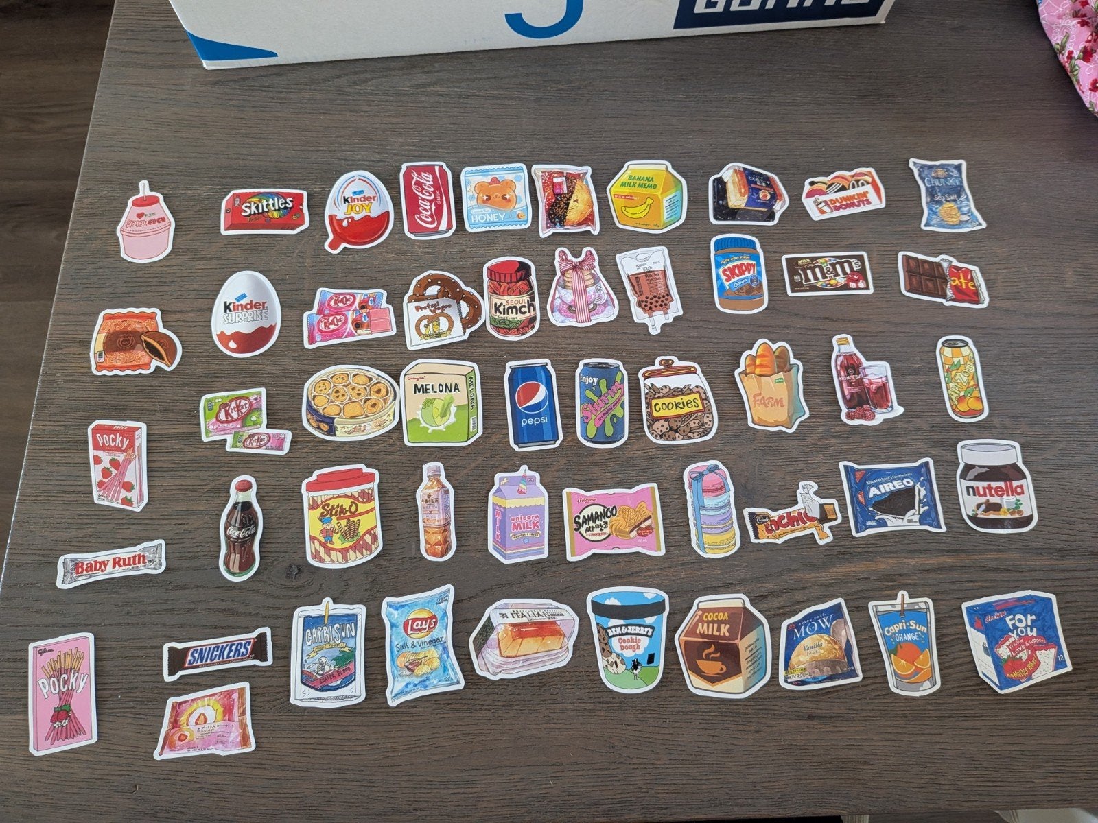 Kawaii stickers eten en drinken (51 stuks), Ophalen of Verzenden, Nieuw