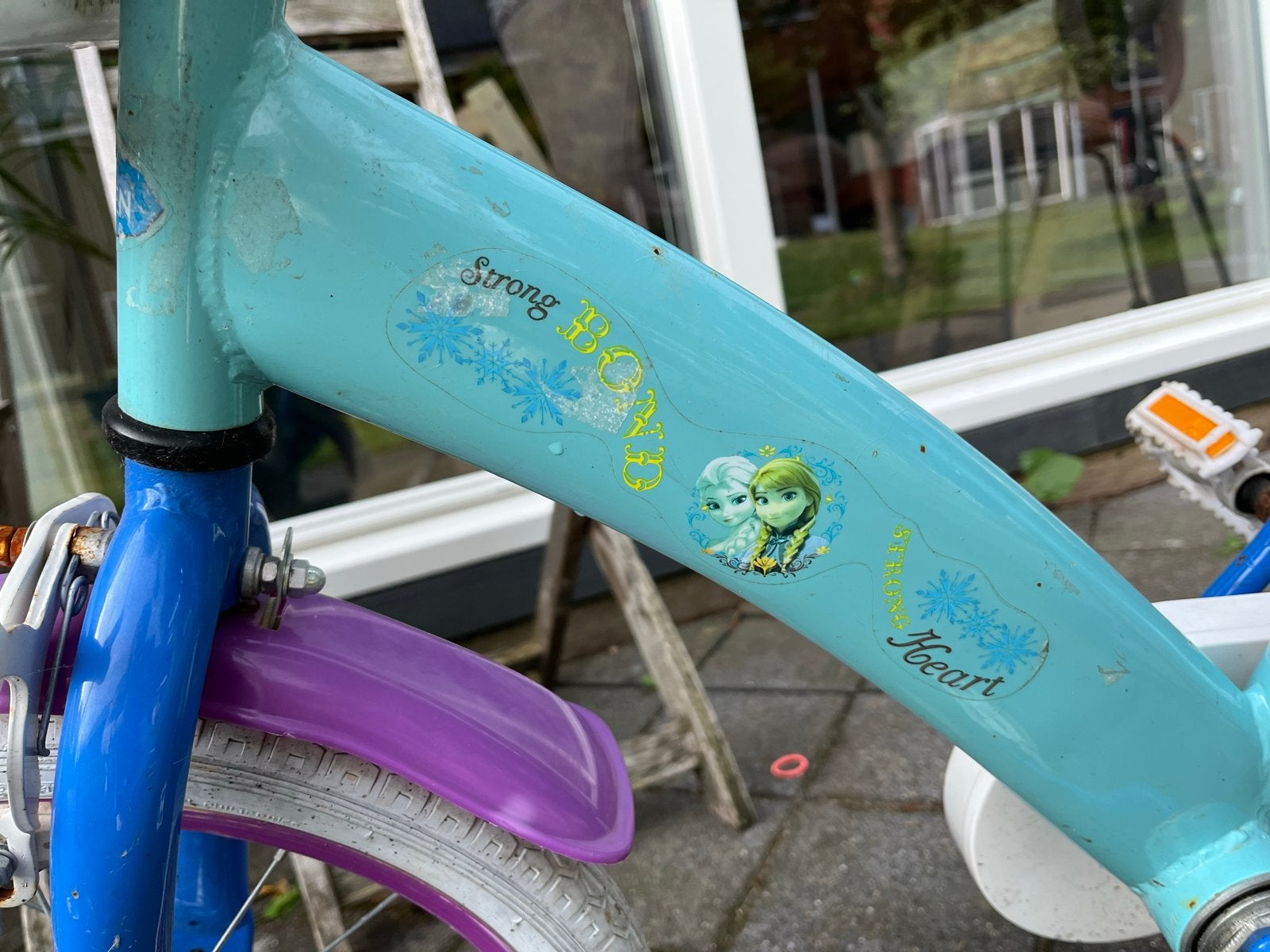 Frozen Elsa kinderfiets 16 inch - Gebruikt, goede staat, Ophalen, Gebruikt, 16 tot 20 inch