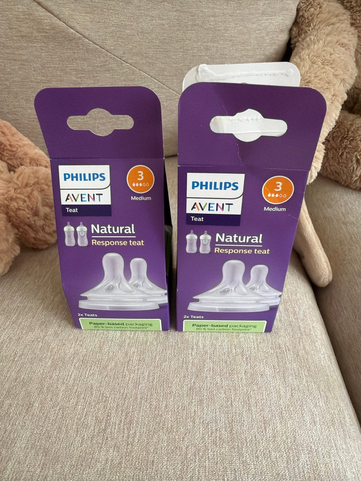 Philips Avent Natural Response Teats Maat 3 (3 stuks), Ophalen, Zo goed als nieuw, Speen, Philips Avent