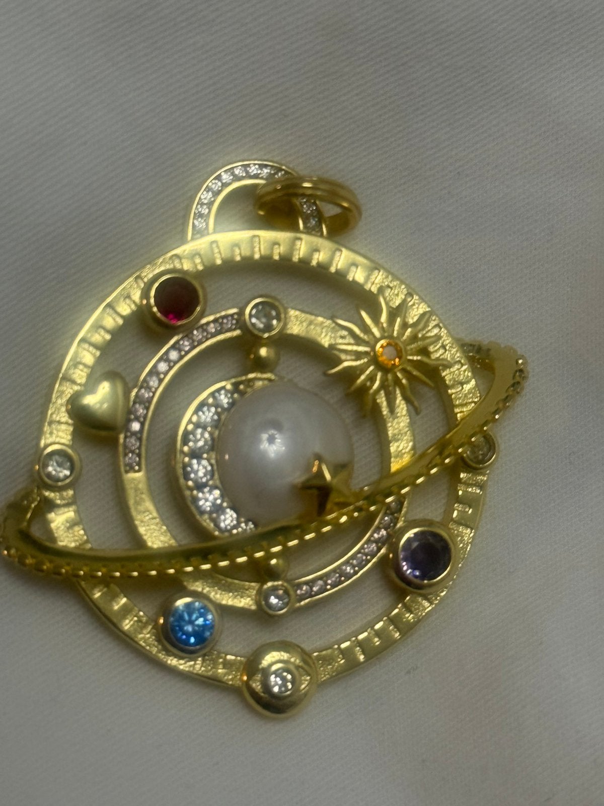 Zilveren gold plated amulet thomas sabo  nieuw, Ophalen of Verzenden, Zo goed als nieuw, Goud, Zilver