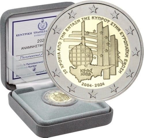 Herdenkingsmunt van Cyprus 2024 proof, Postzegels en Munten, Munten | Europa | Euromunten, Ophalen of Verzenden, Cyprus, 2 euro