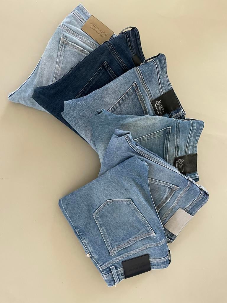 Pakket Jeans | Artu Napoli | Won Hundred | Denham |, Kleding | Heren, Verzenden, Zo goed als nieuw, Blauw, W32 (confectie 46) of kleiner