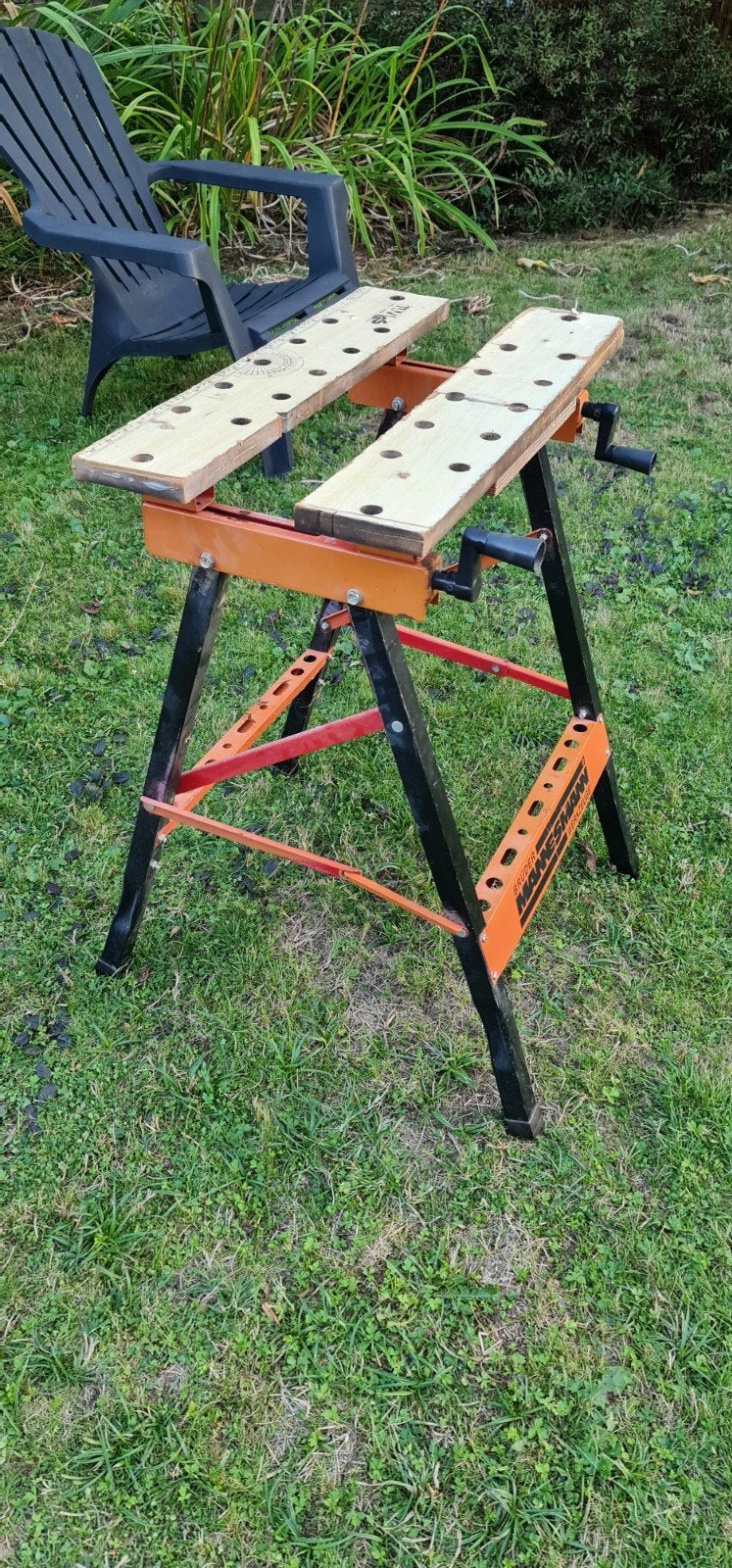 Brüder Mannesmann werkbank/workmate - Werkt perfect!, Ophalen, Gebruikt, 70 tot 120 cm, Bankschroef
