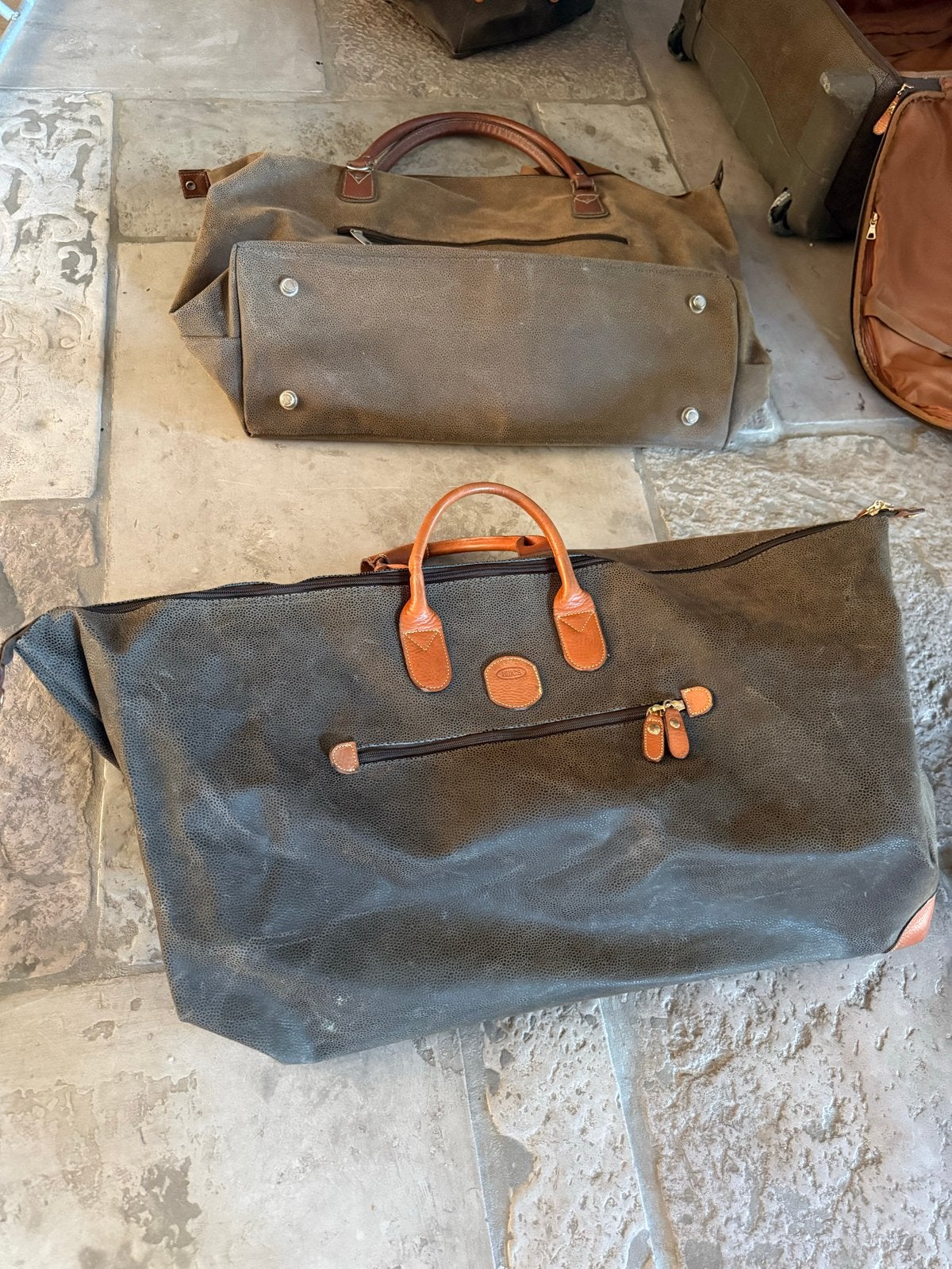 Bric's Reisset: Koffer, Beautycase & 2 Tassen - Olijfgroen, 30 cm of meer, Gebruikt, Ophalen of Verzenden, 60 tot 80 cm
